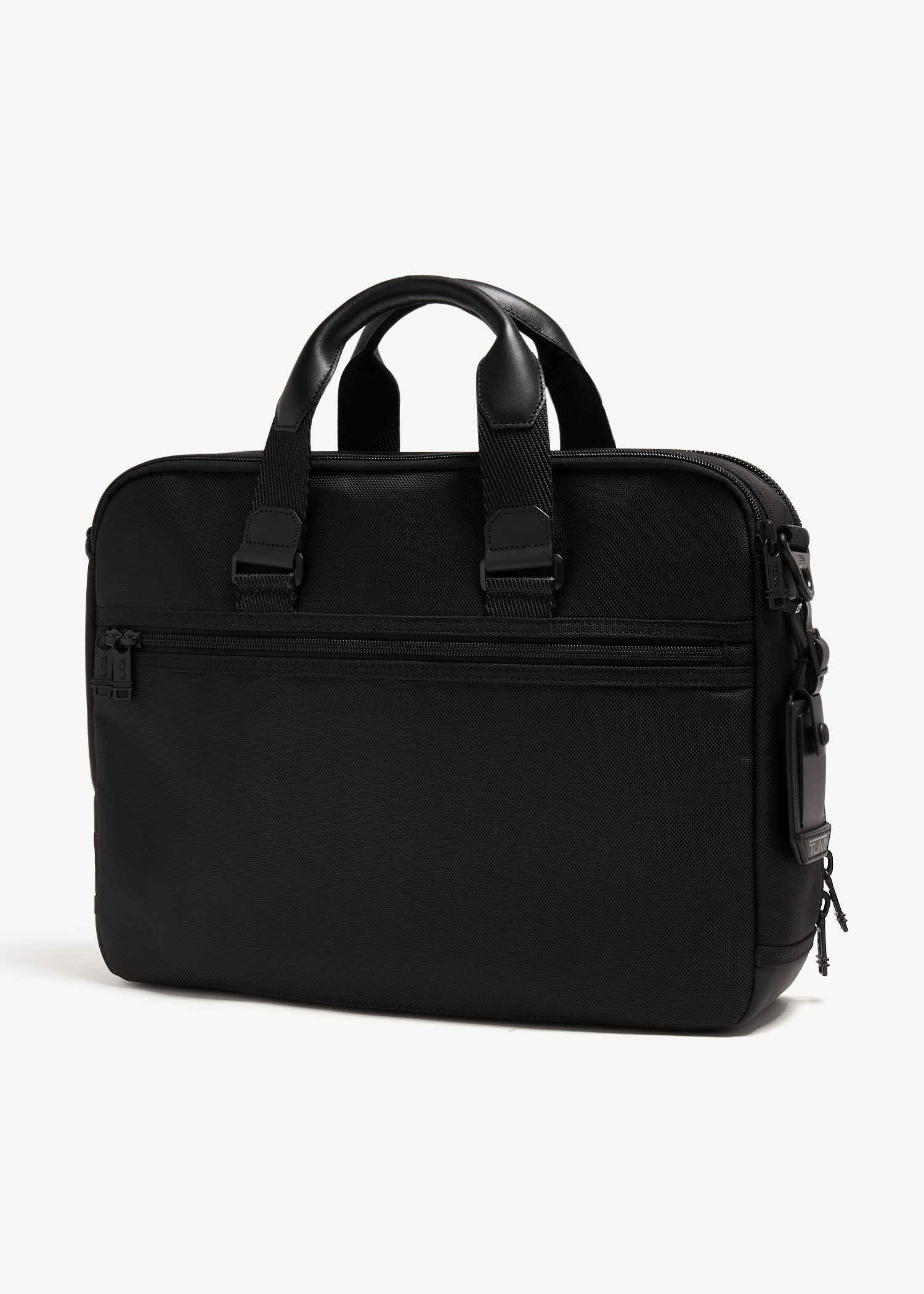 Tumi black sales leather briefcase