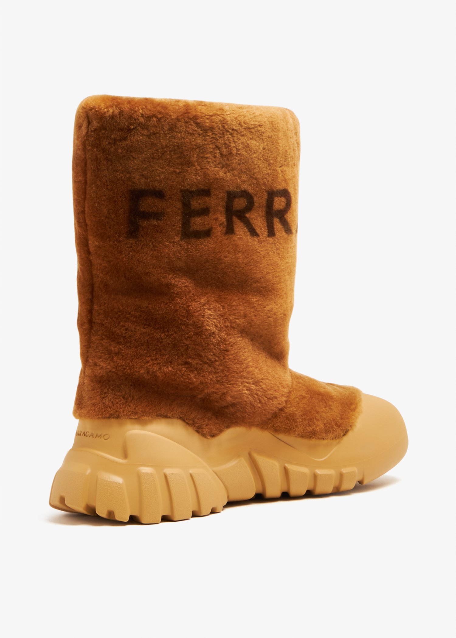 Ferragamo shearling boots sale