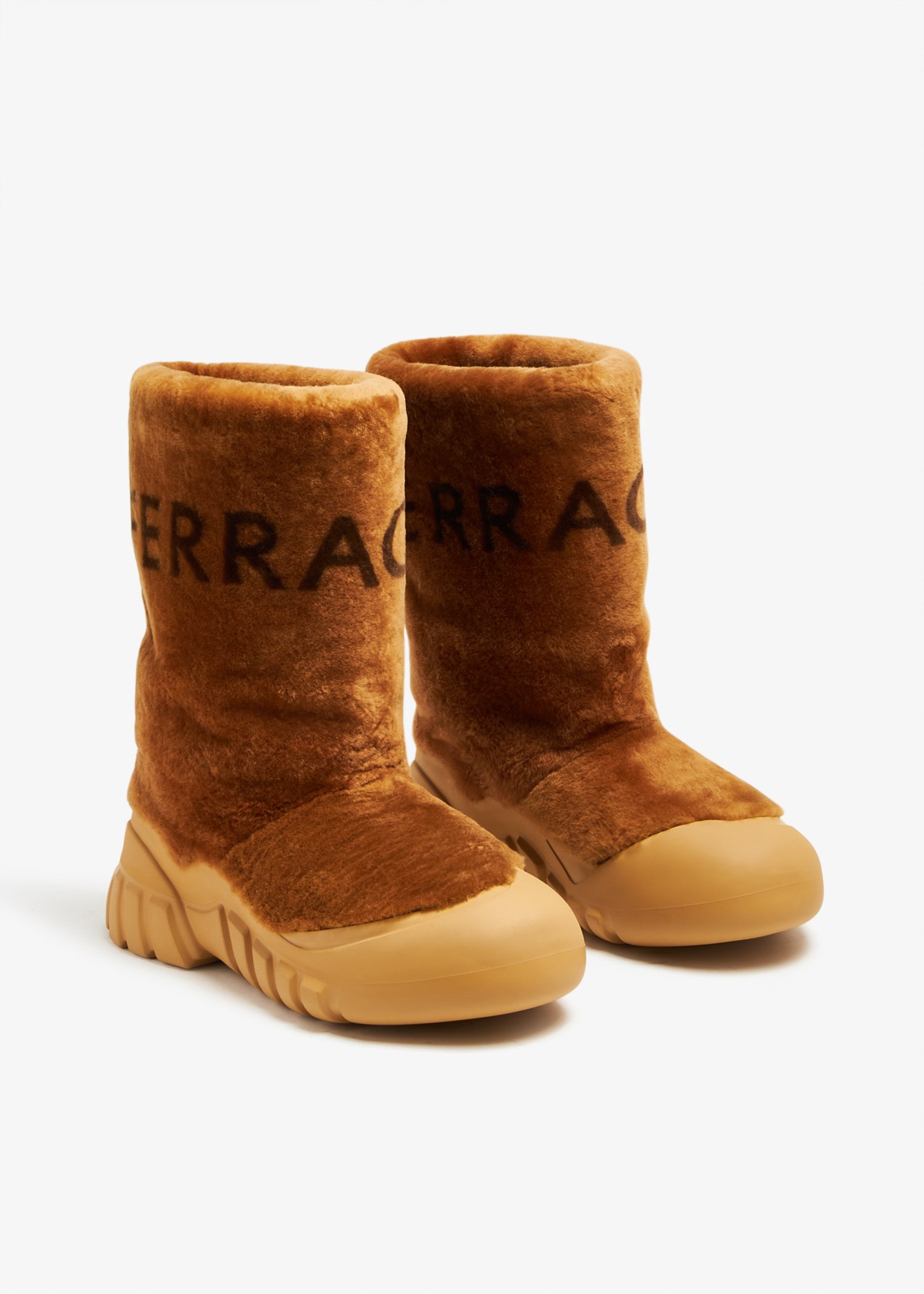 Ferragamo shearling boots sales