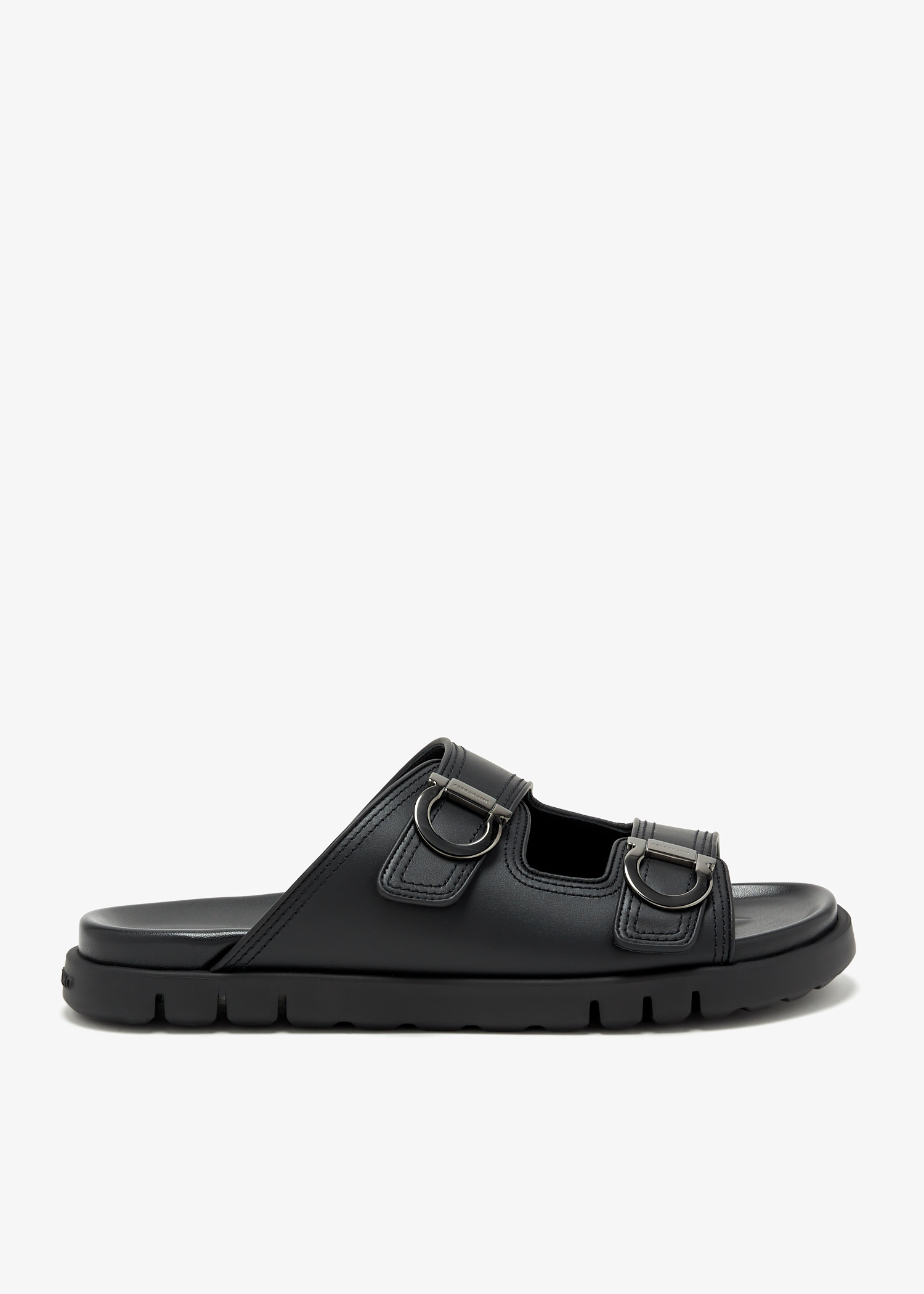 Ferragamo Double-strap sandals for Men - Black in UAE
