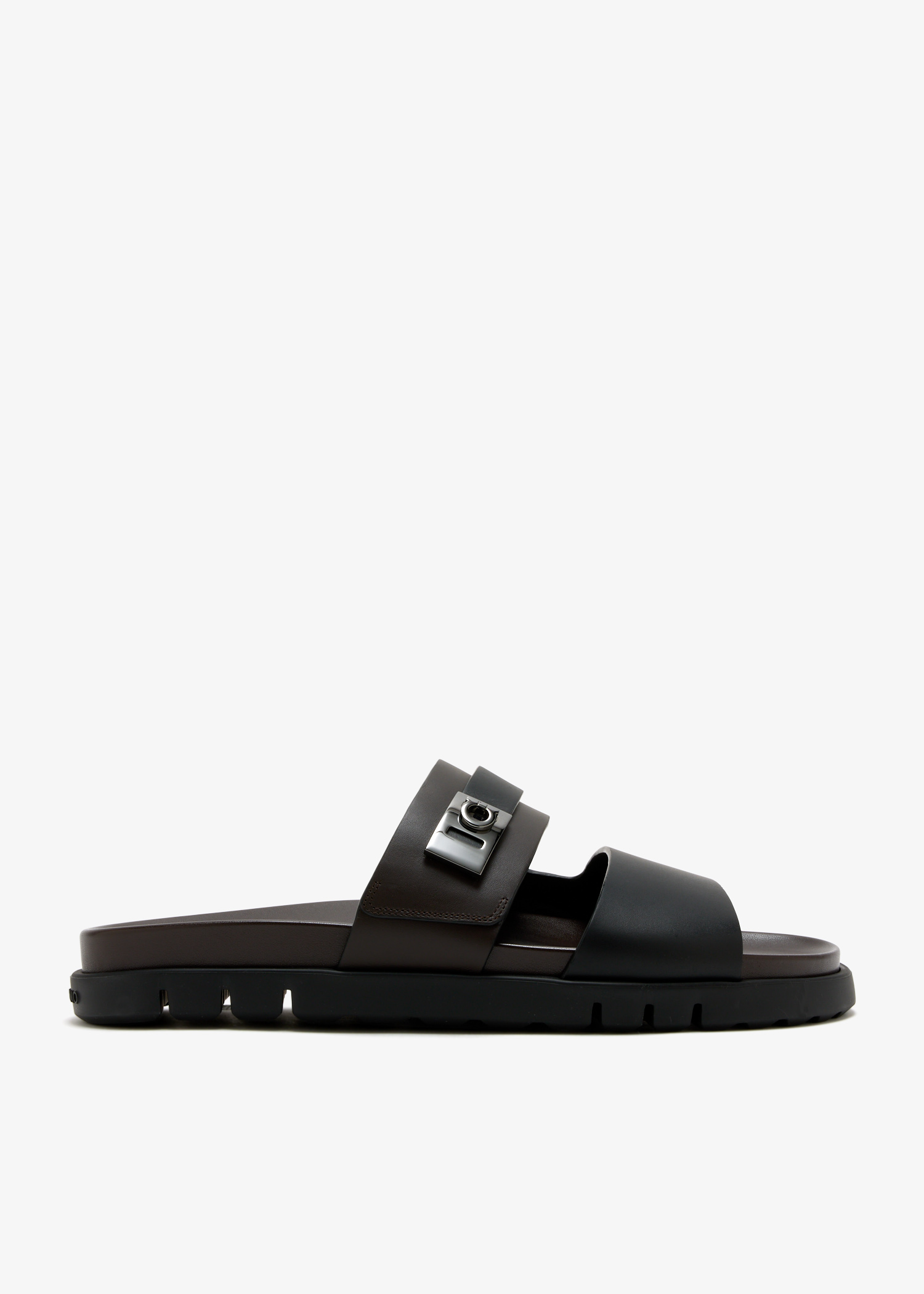 

Hug buckle sandals, Black