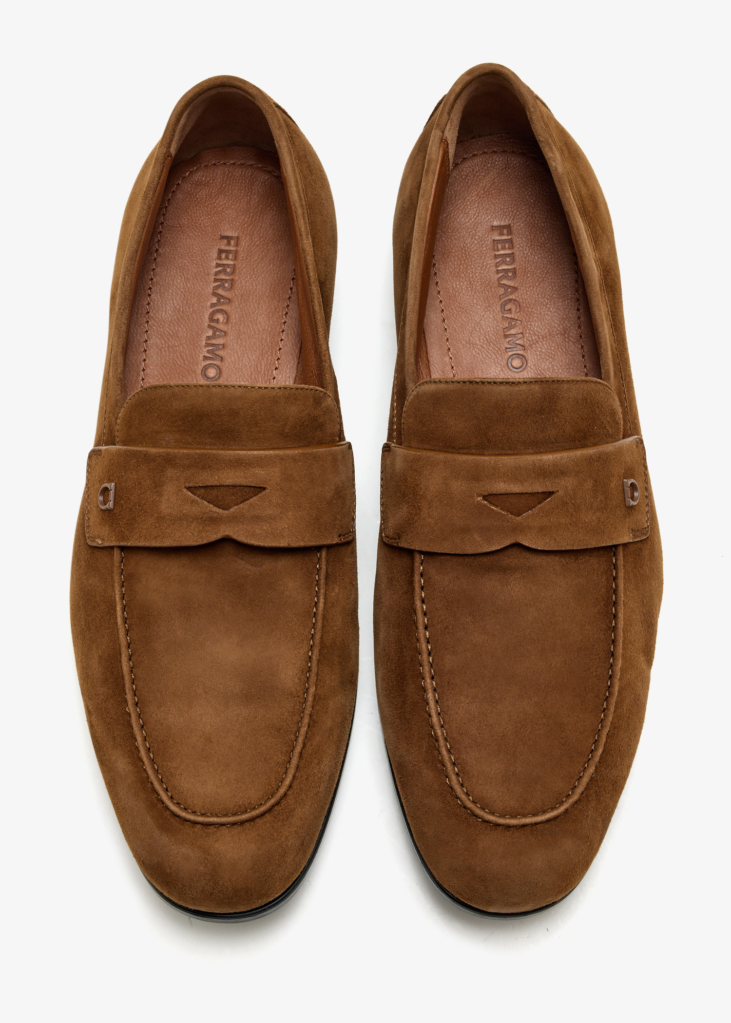 

Suede penny loafers, Brown