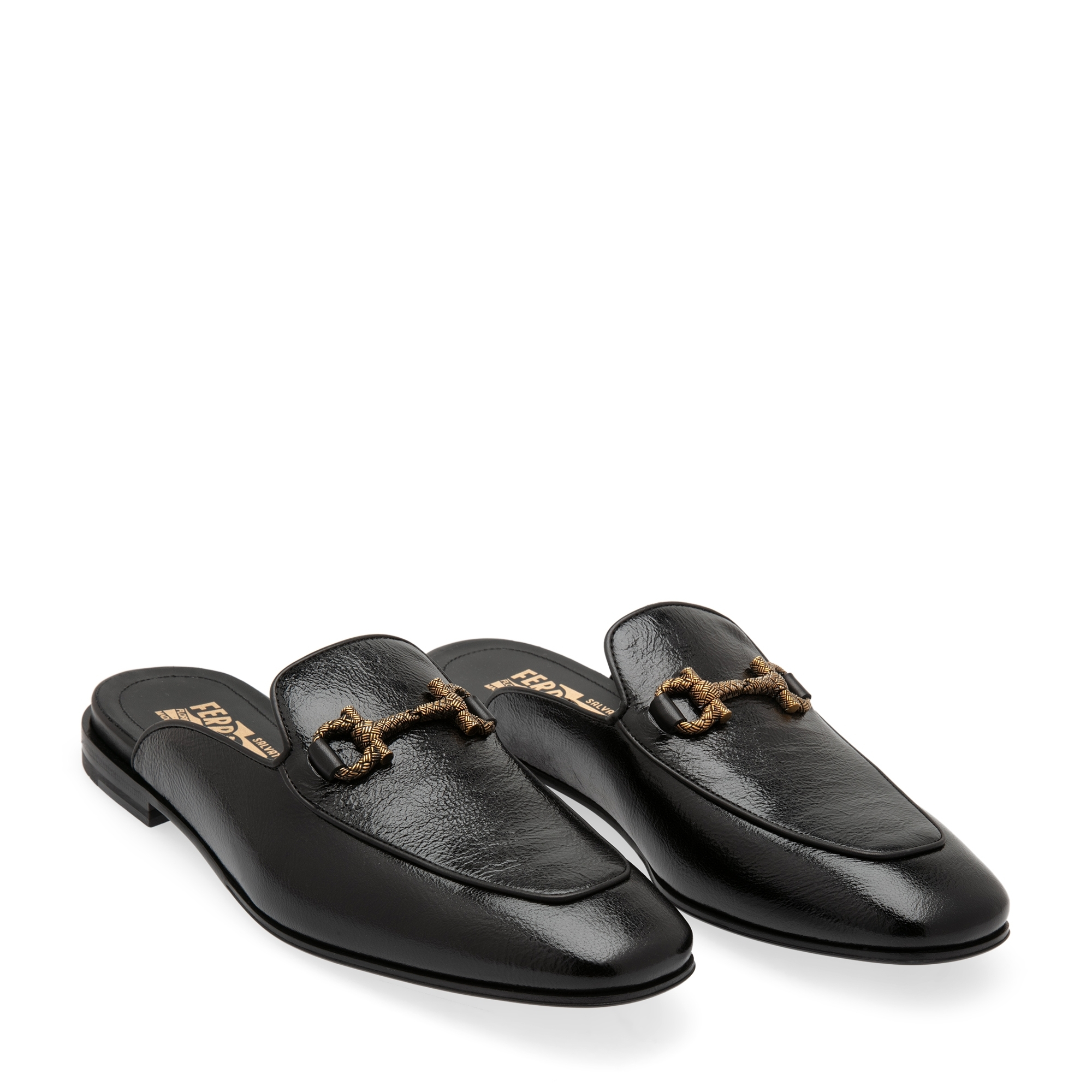 

Gancini mules, Black