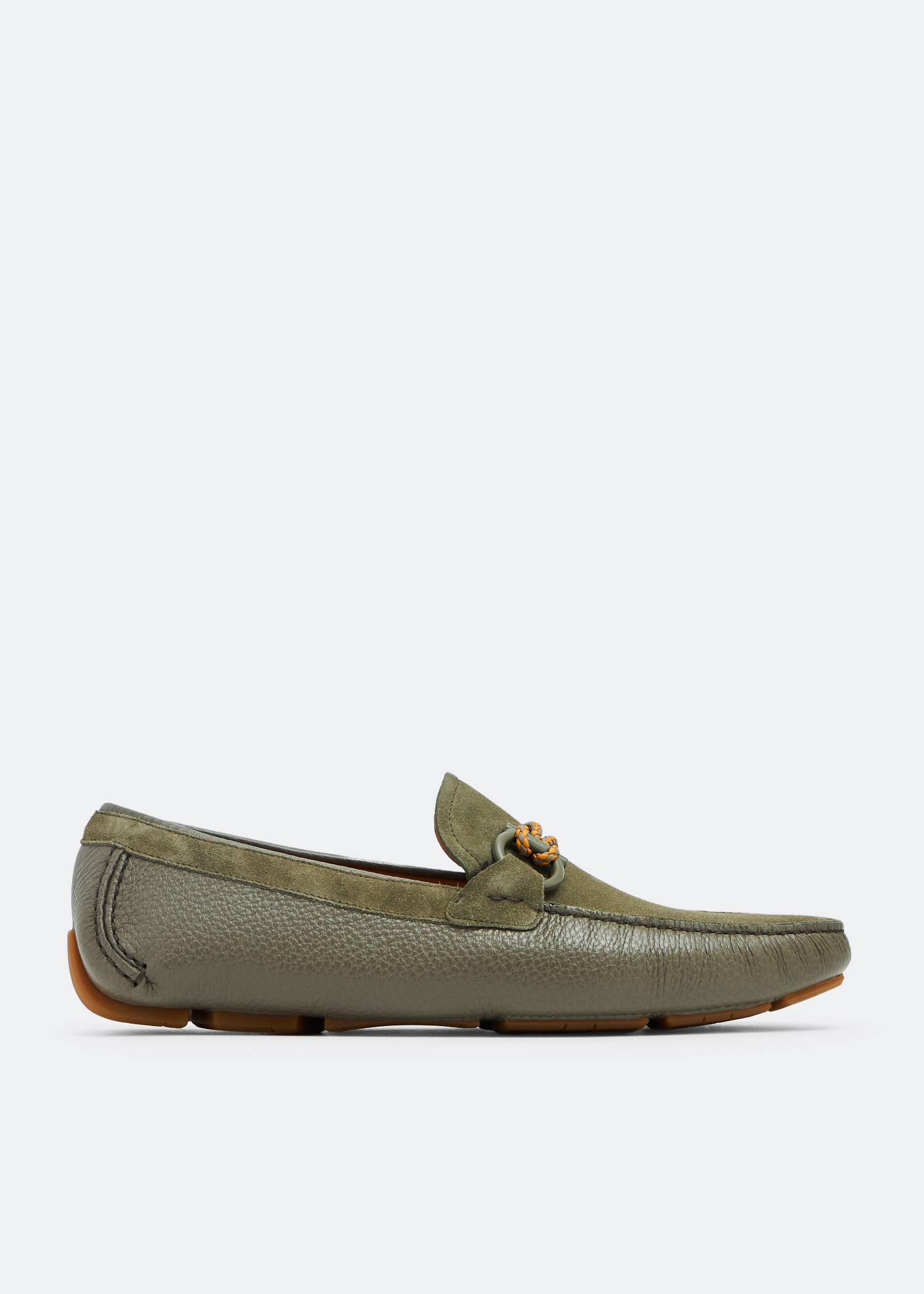 Ferragamo Gancini driver moccasins for Men - Green in KSA | Level 