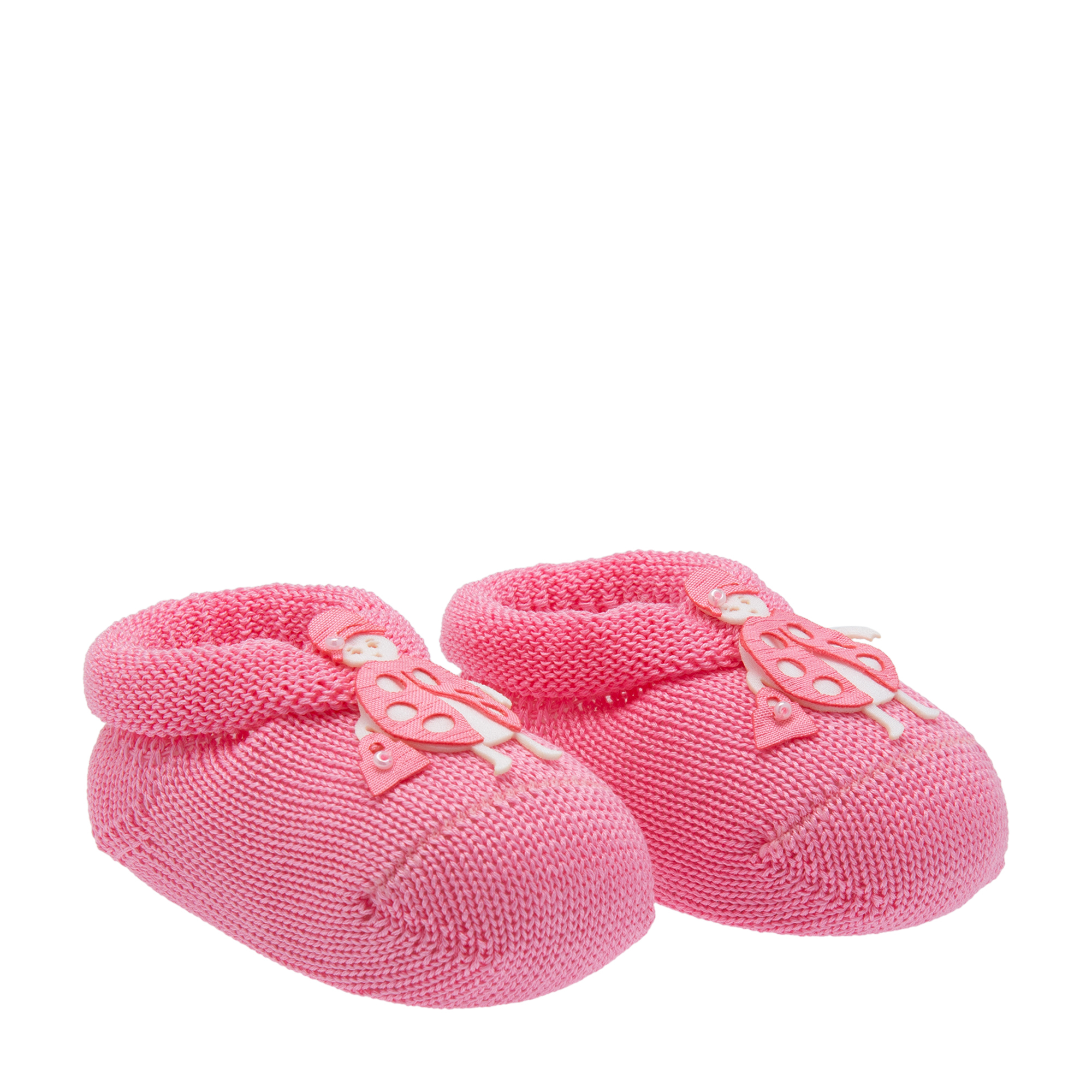 

Knit crib shoes, Pink
