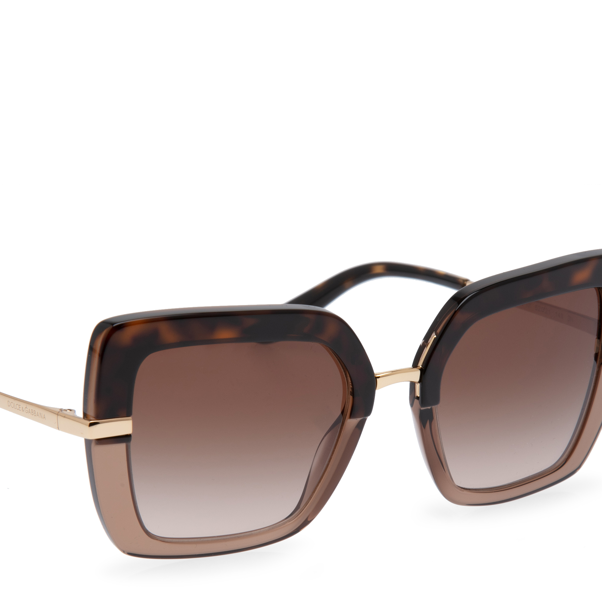 

Half print sunglasses, Brown