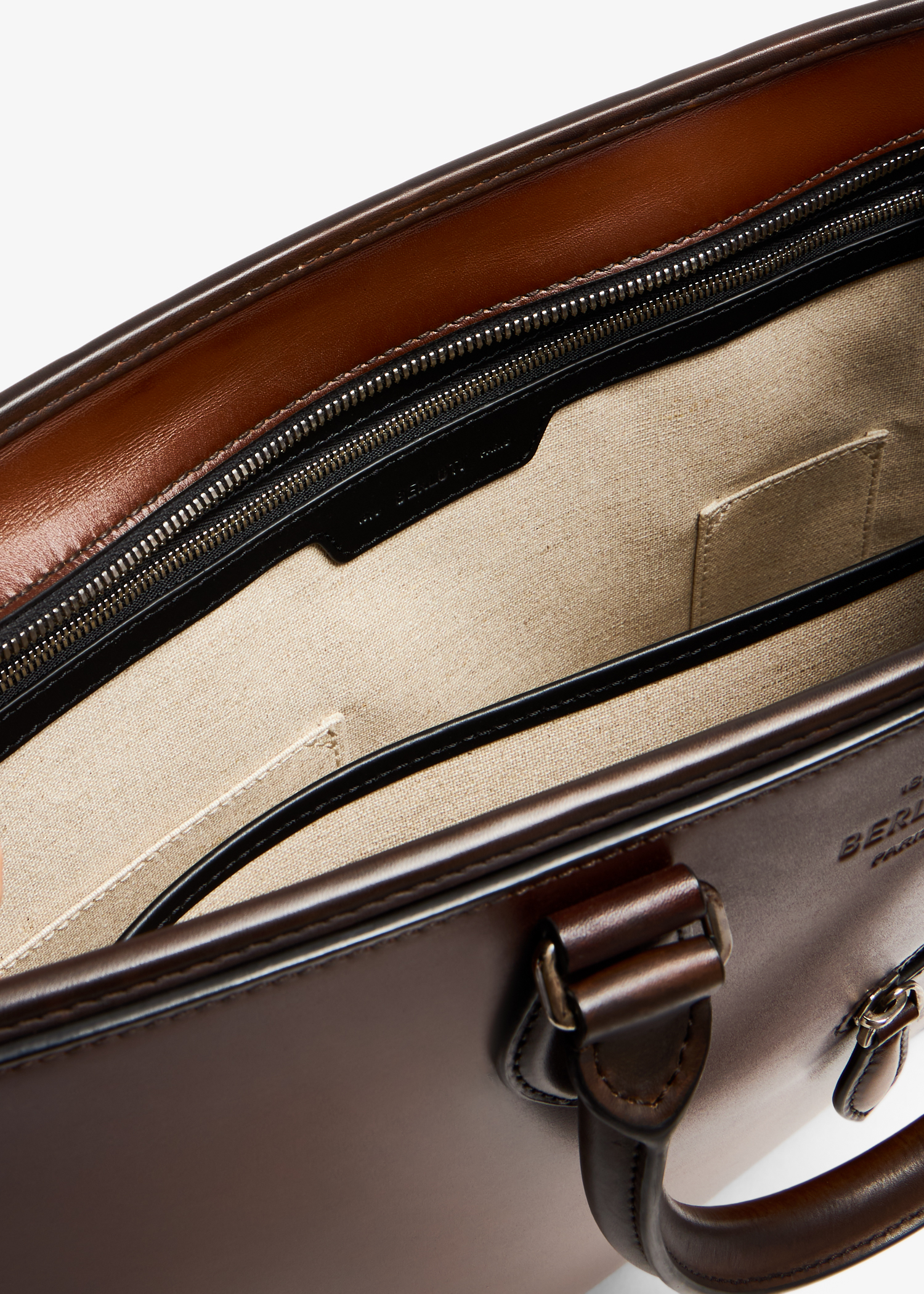Berluti Un Jour Scritto leather briefcase for Men - Brown in KSA 