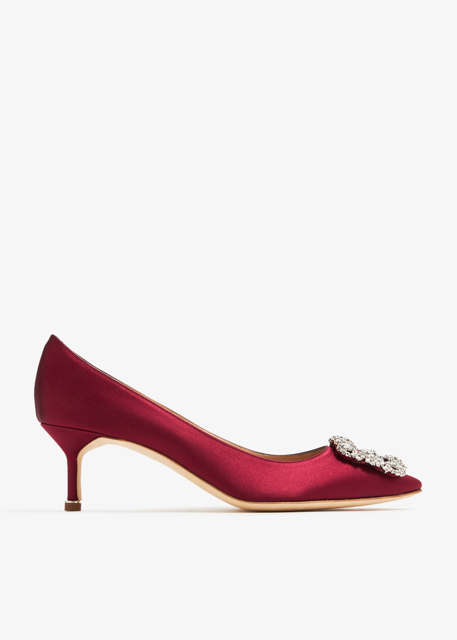 

Hangisi satin pumps, Burgundy