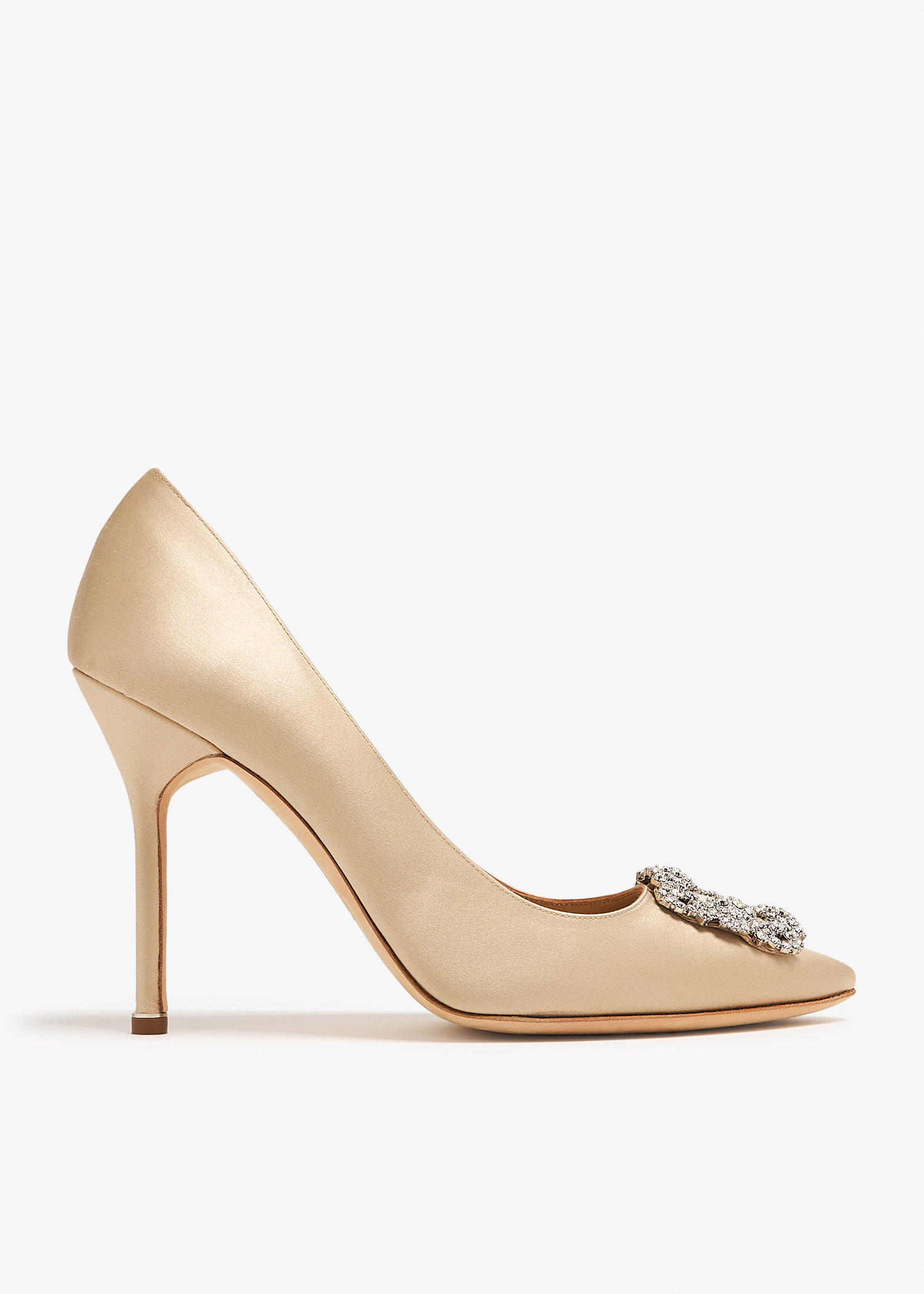 

Hangisi satin pumps, Beige