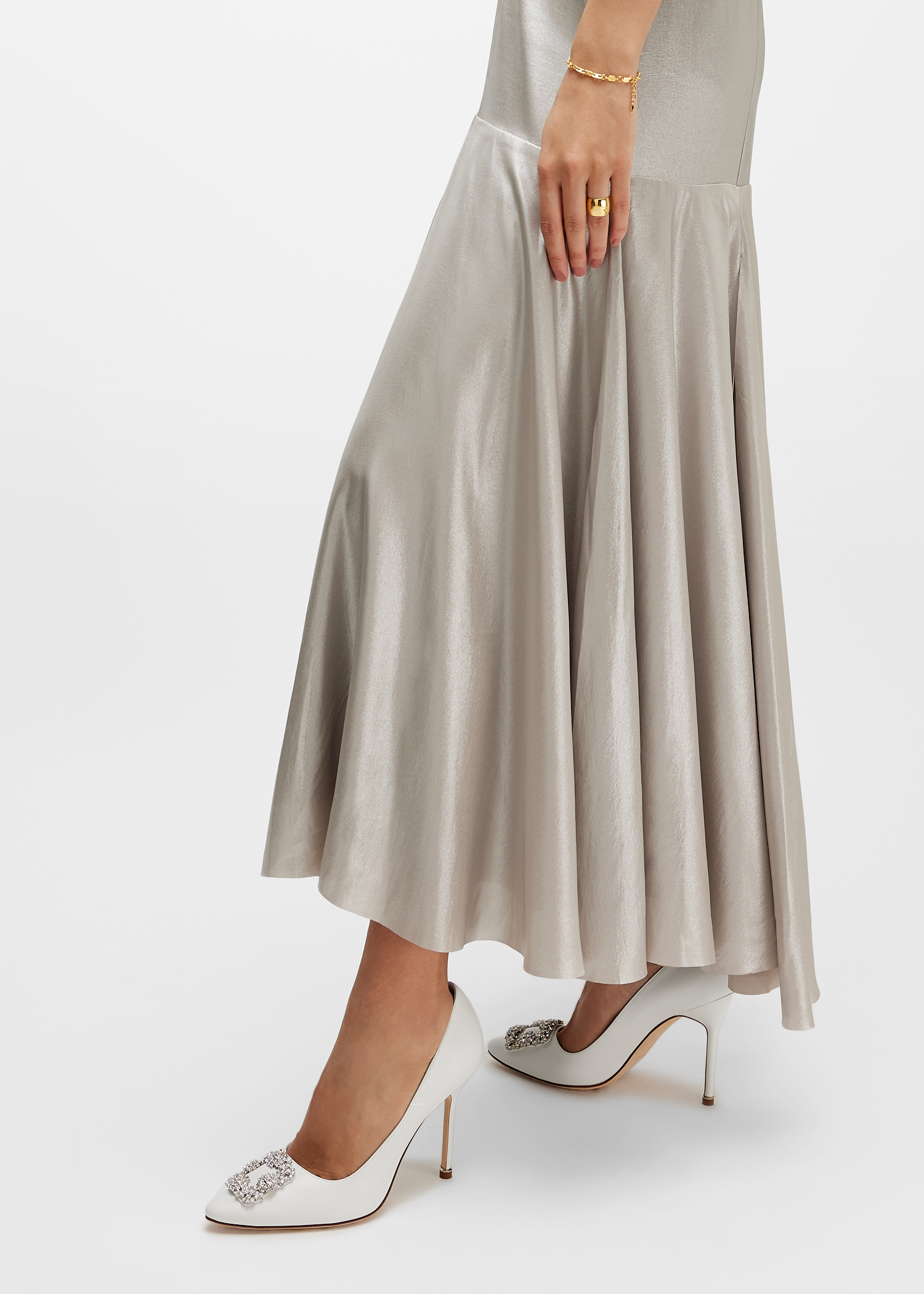 

Hangisi leather pumps, White