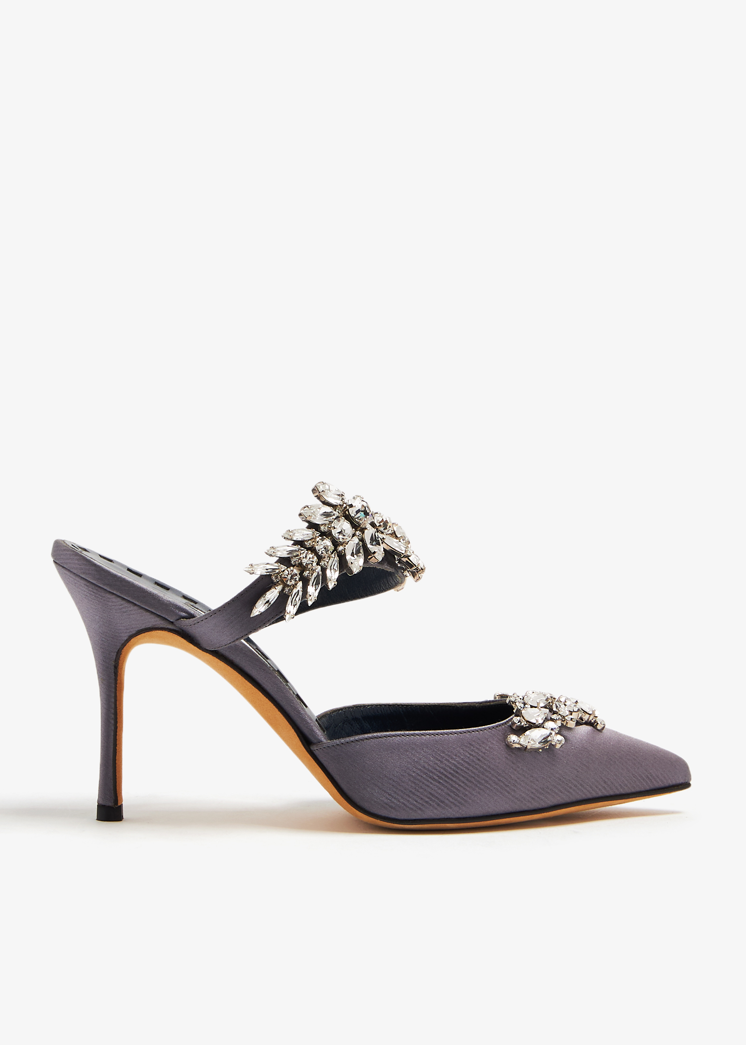

Lurum satin mules, Grey