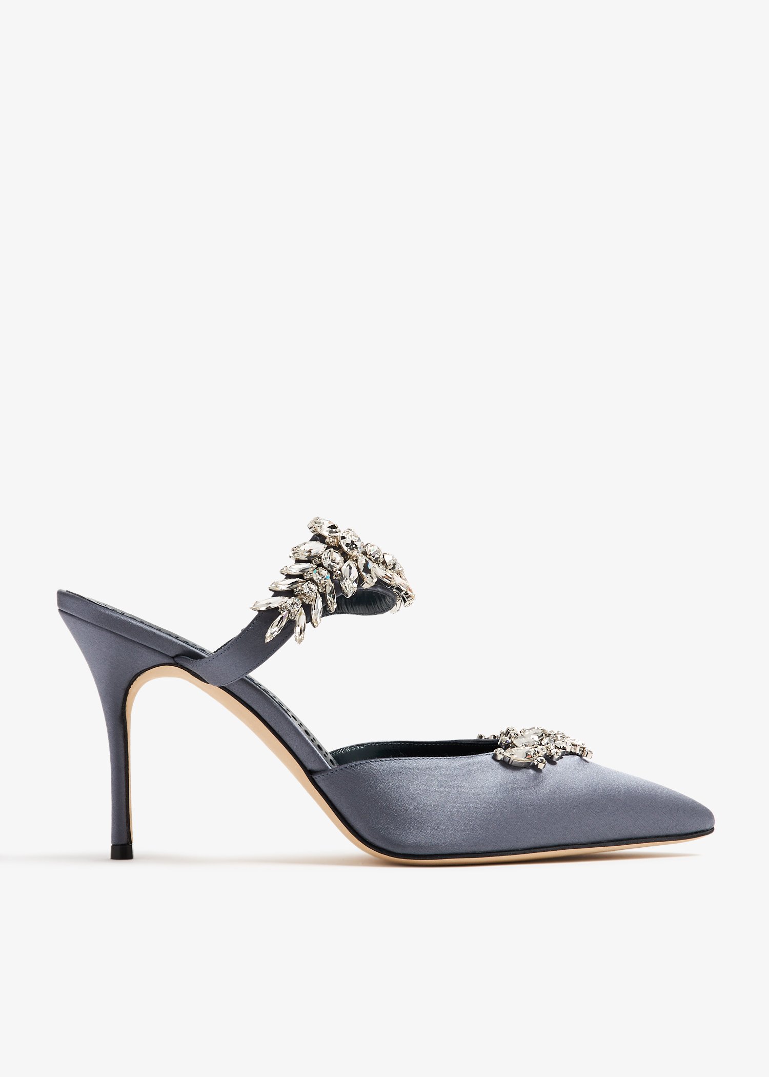 

Lurum satin mules, Grey