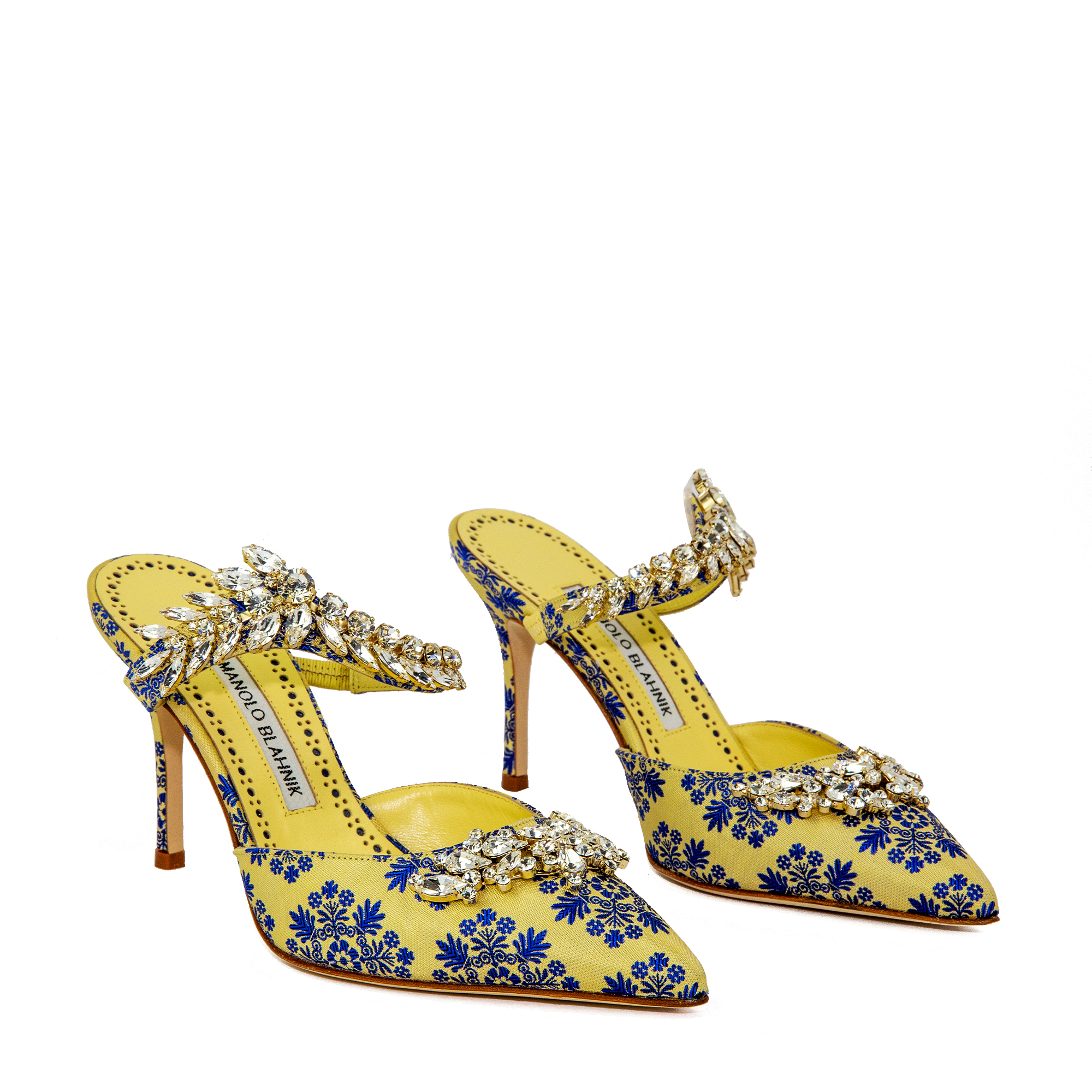 

Lurum brocade mules, Yellow