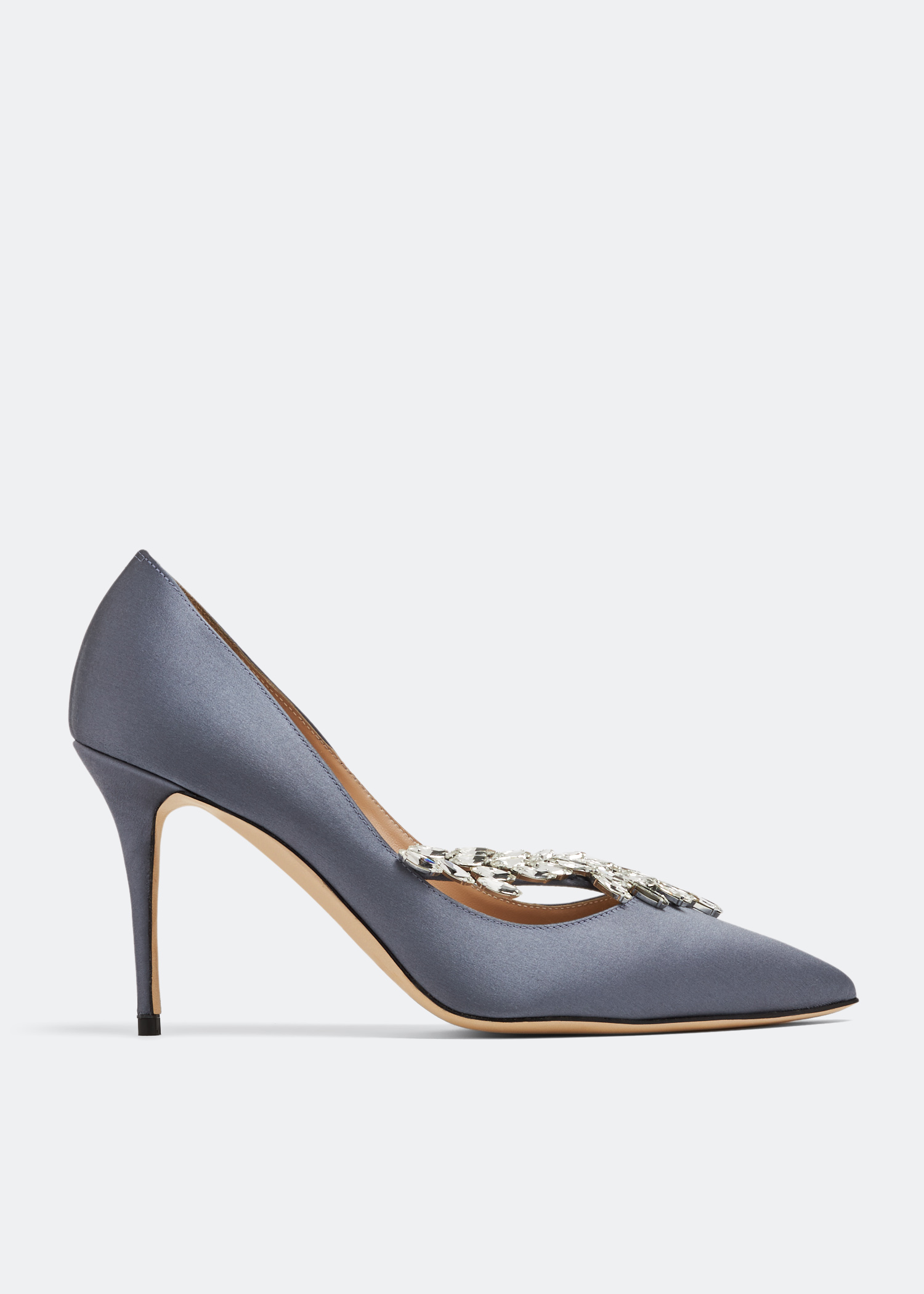 

Nadira satin pumps, Grey