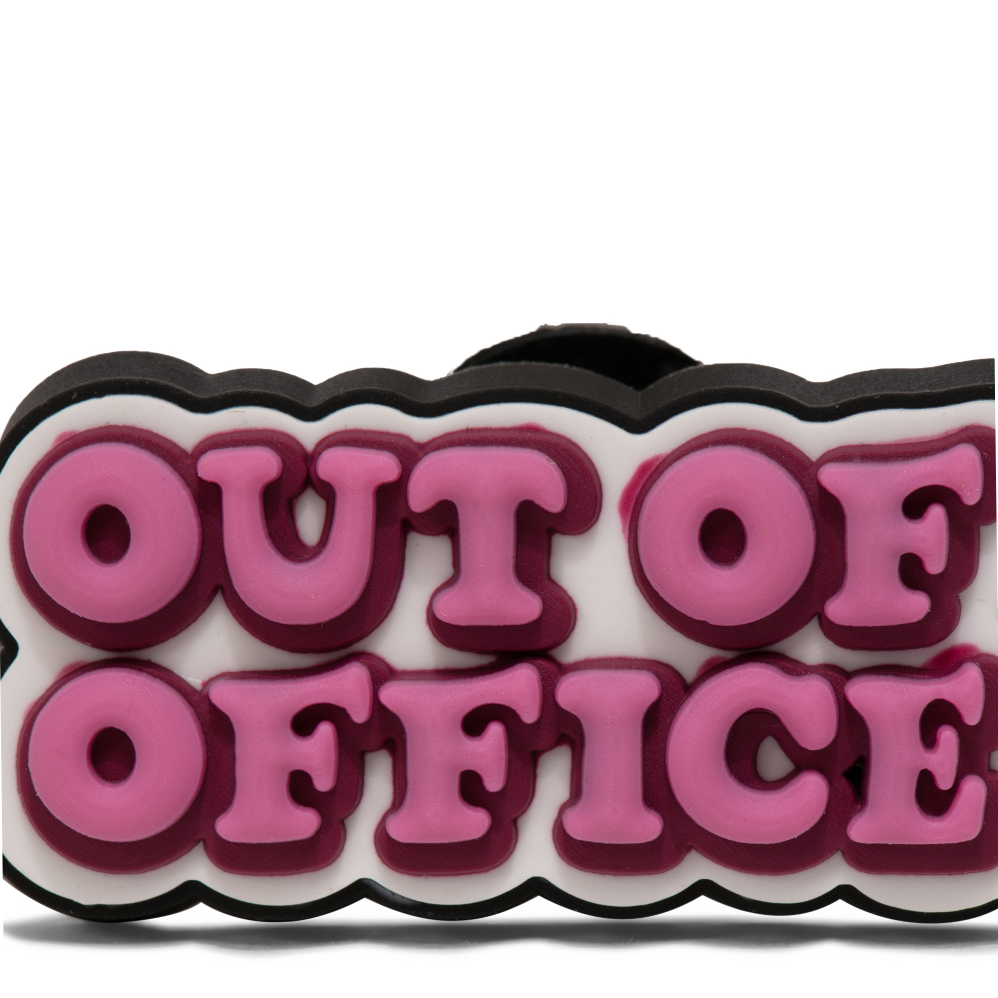 

Out Of Office Jibbitz pin, Pink