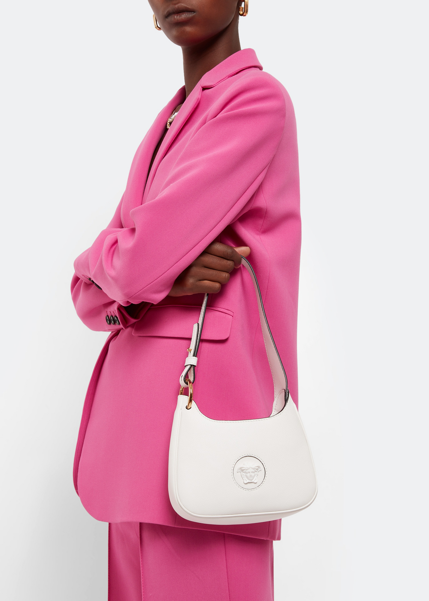 

La Medusa small hobo bag, White