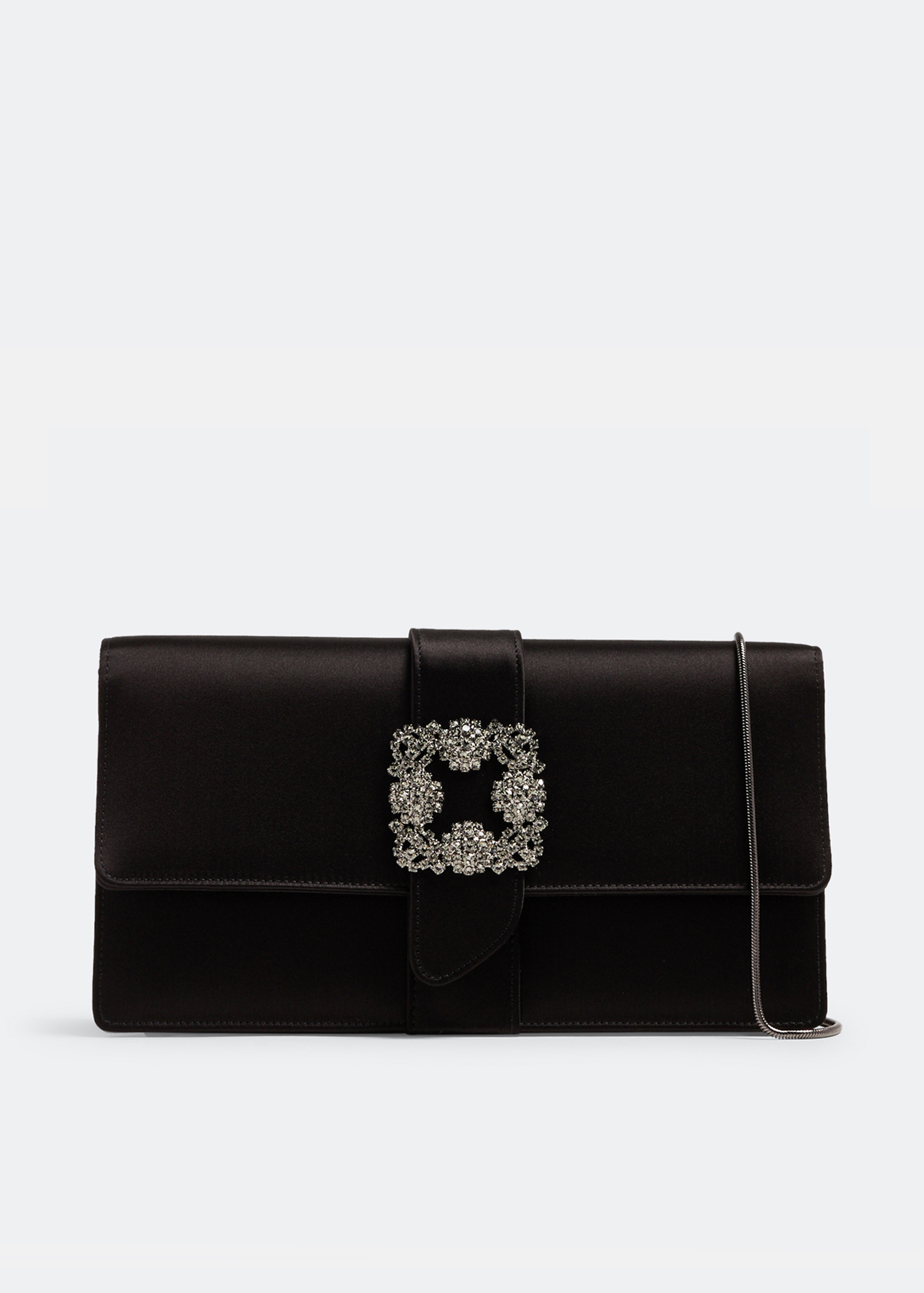 

Capri satin clutch, Black
