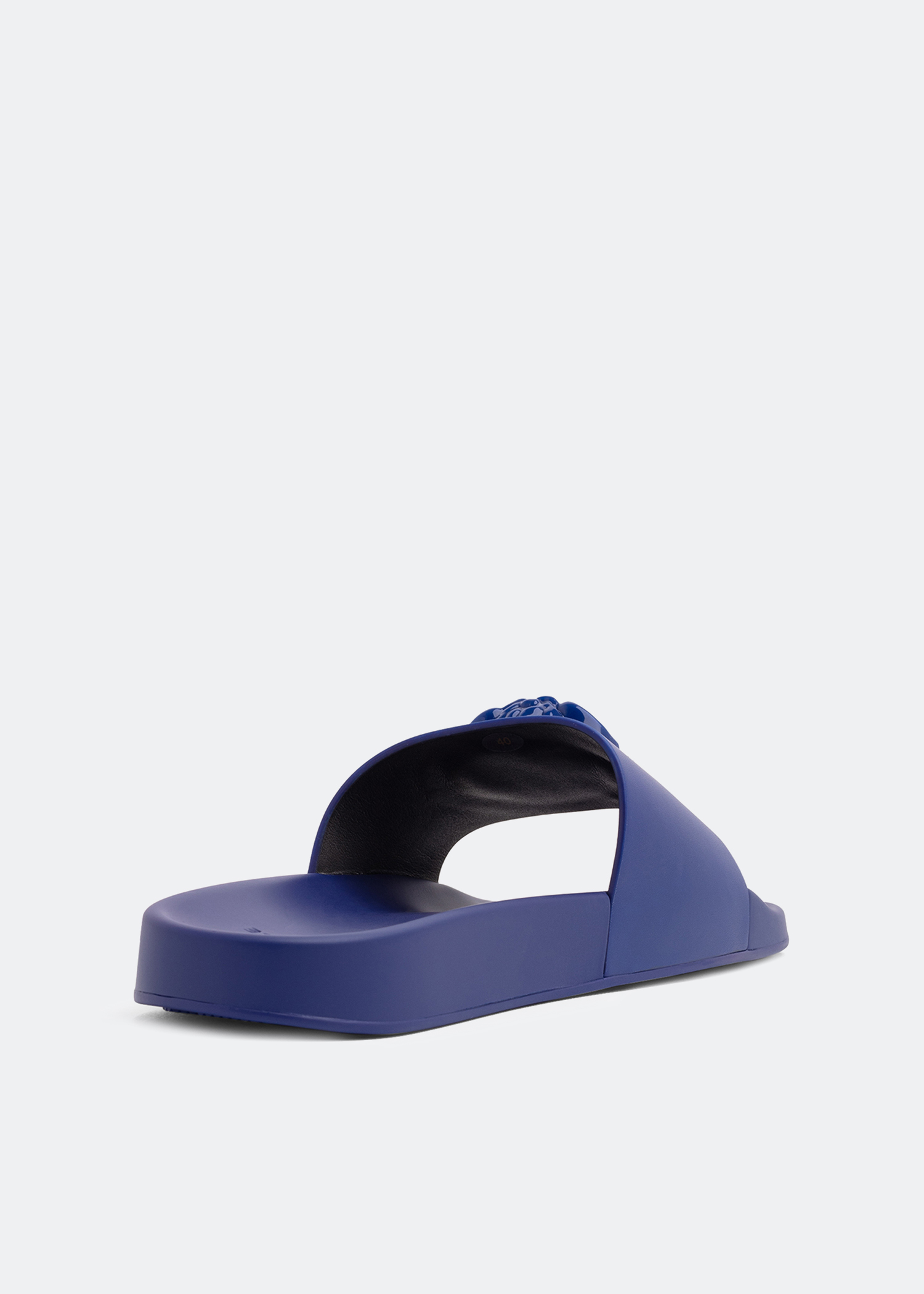 

La Medusa leather slides, Blue