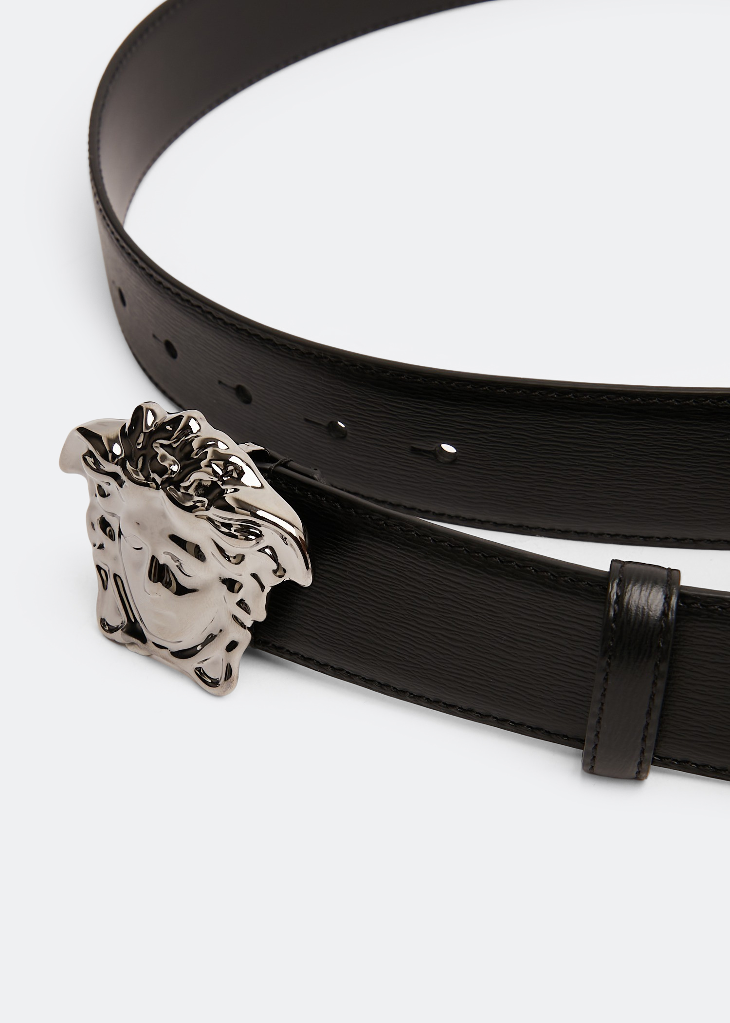 

La Medusa leather belt, Black