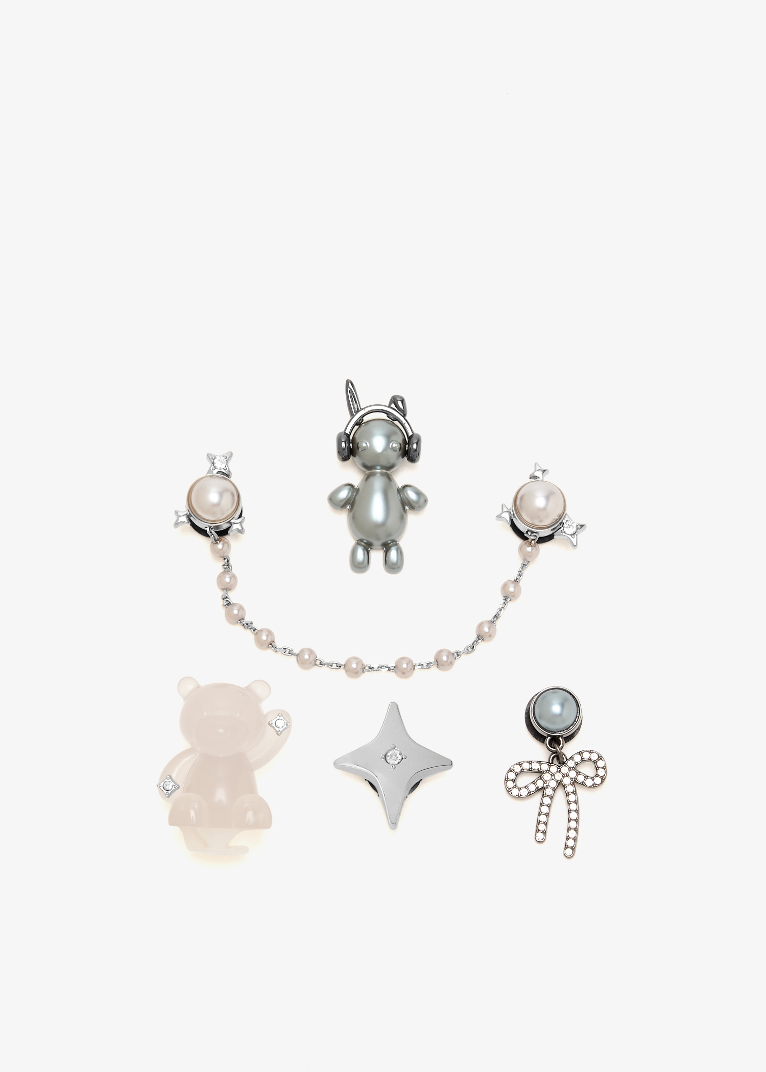 

Silver Cute Punk charms