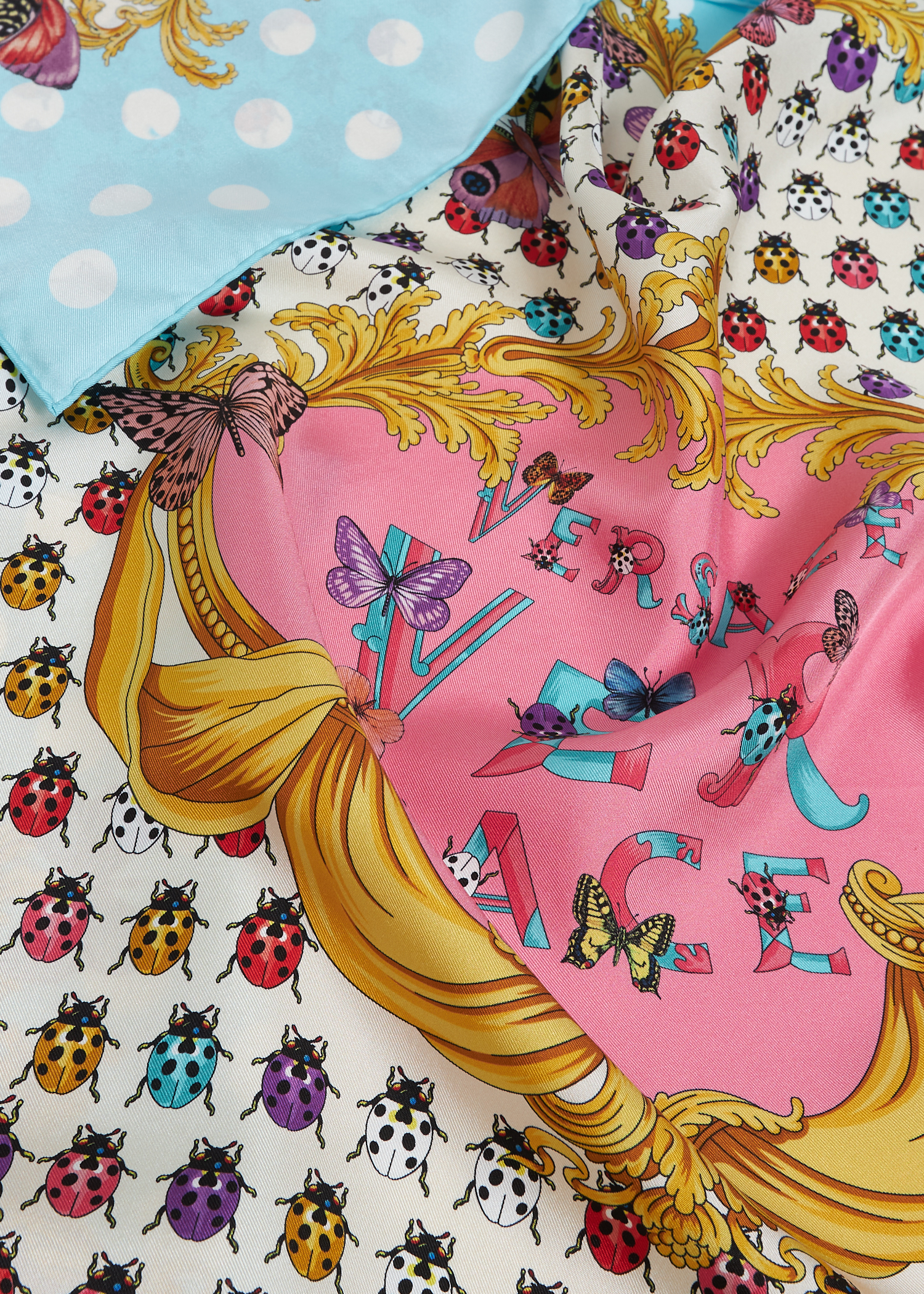 

Butterflies large silk foulard, Prints