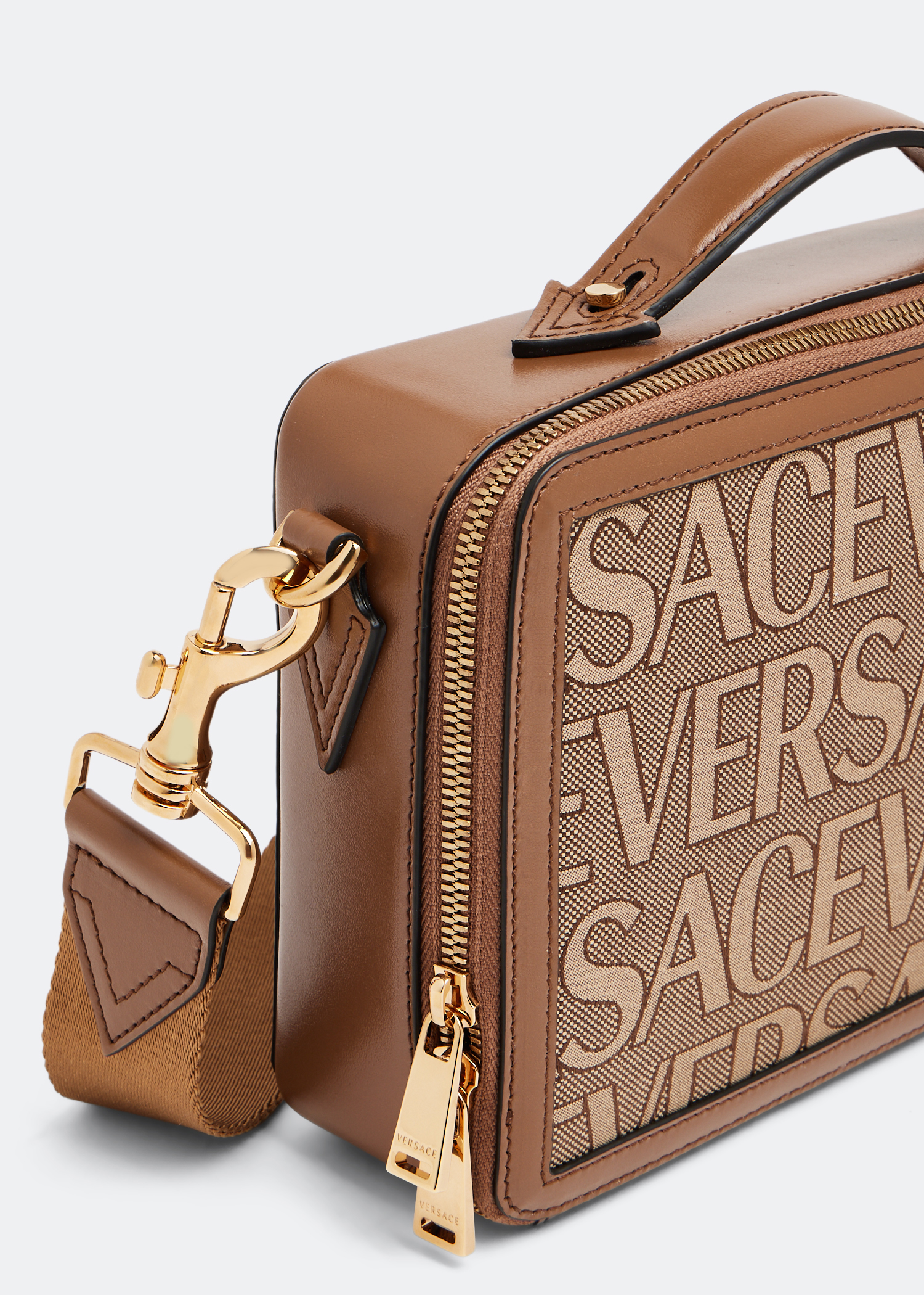 Versace Versace Allover messenger bag for Men - Brown in UAE 