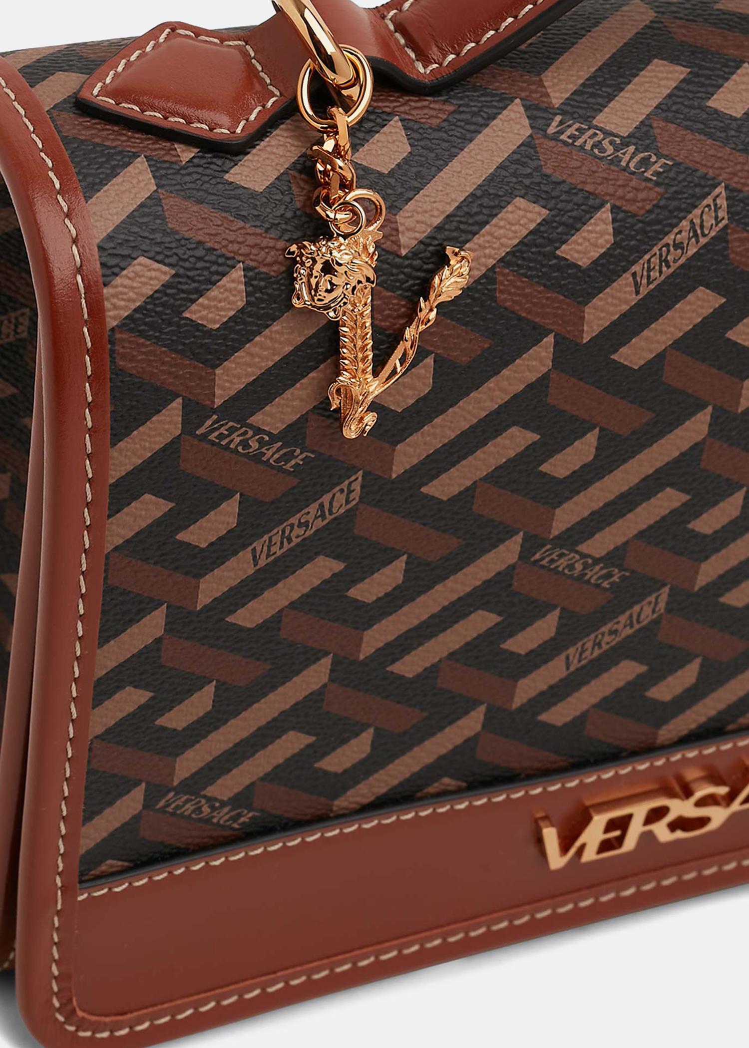 

La Greca shoulder bag, Brown