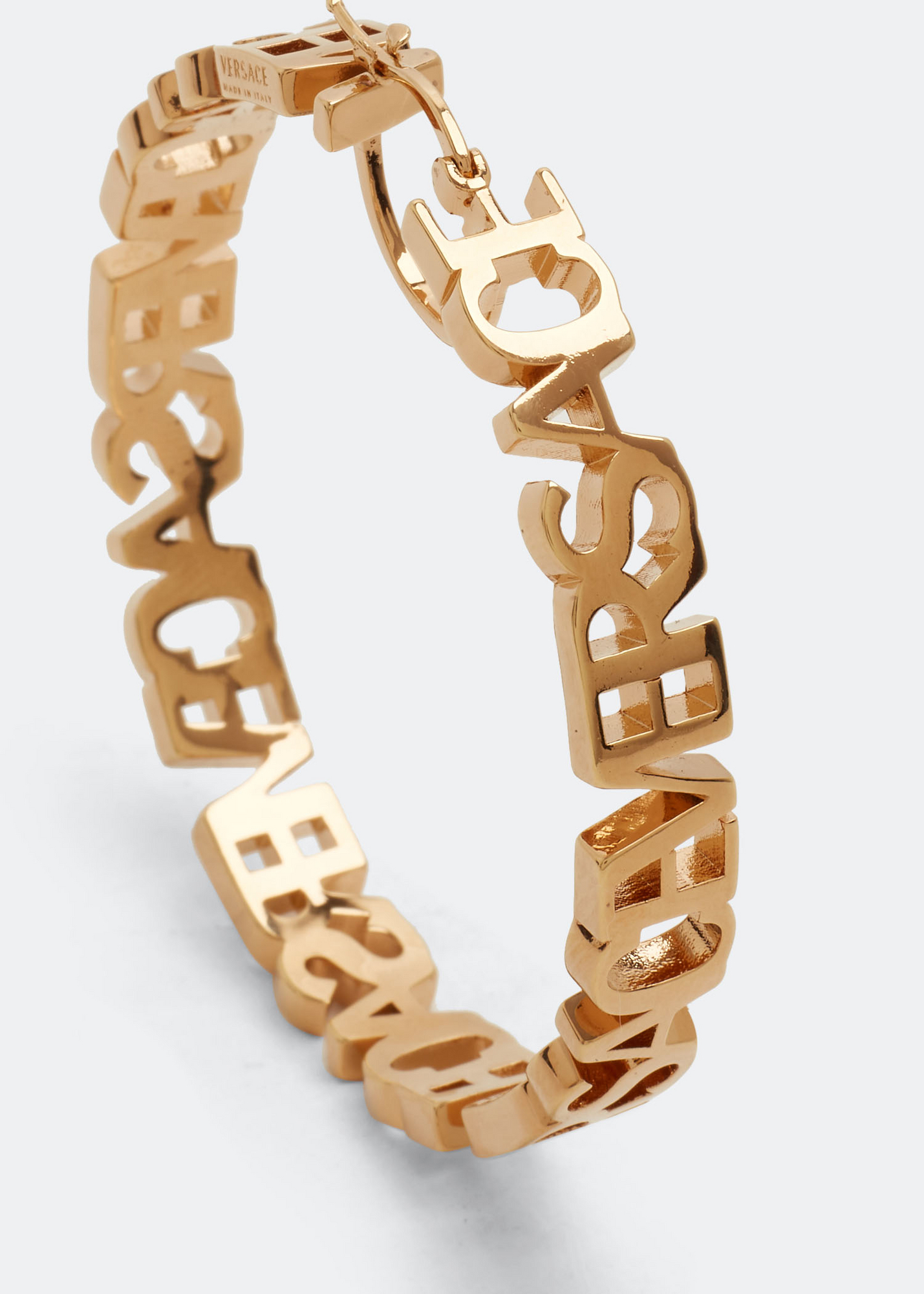 

Logo hoop earrings, Gold