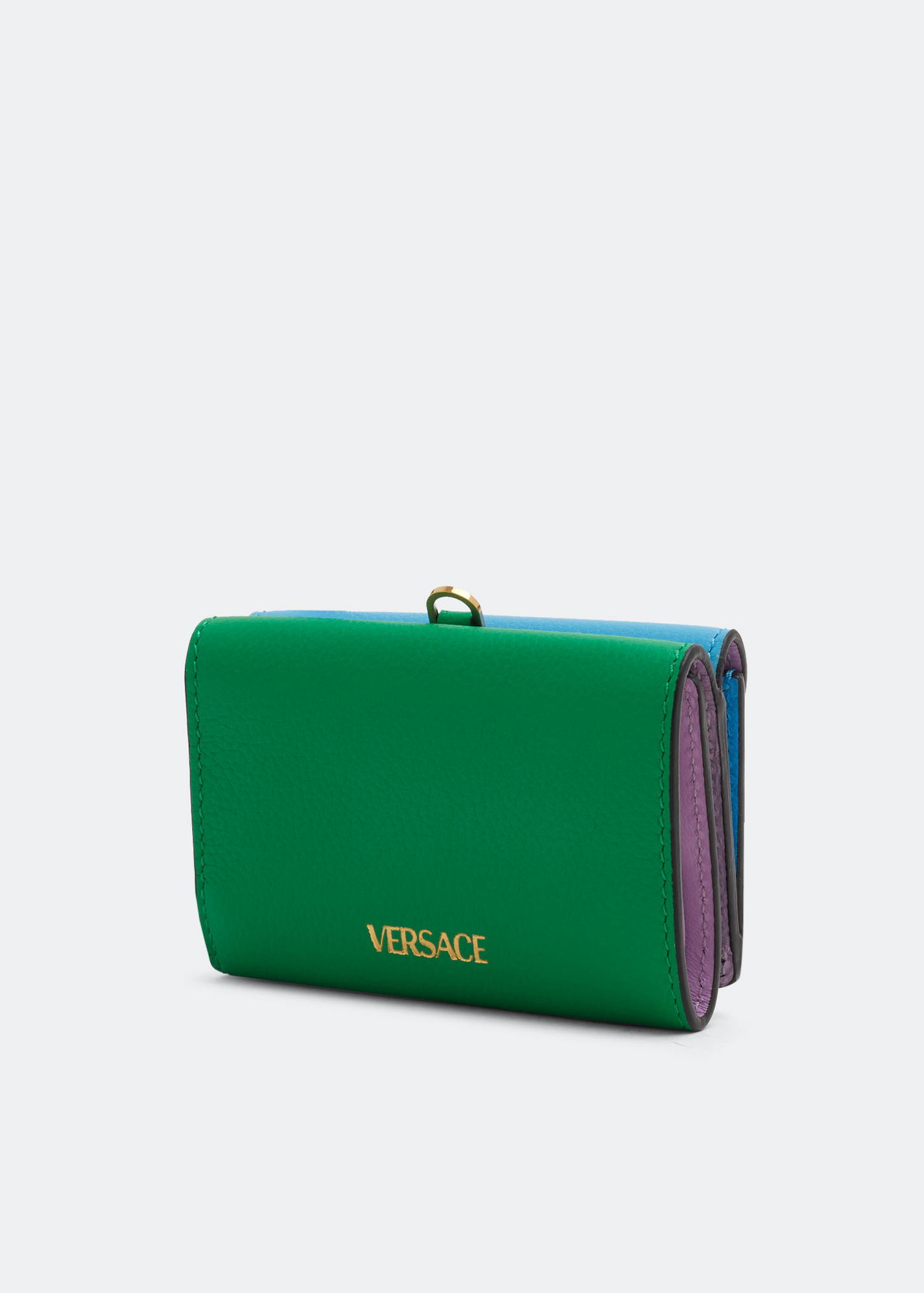 Versace La Medusa tri fold chain wallet for Women Blue in UAE