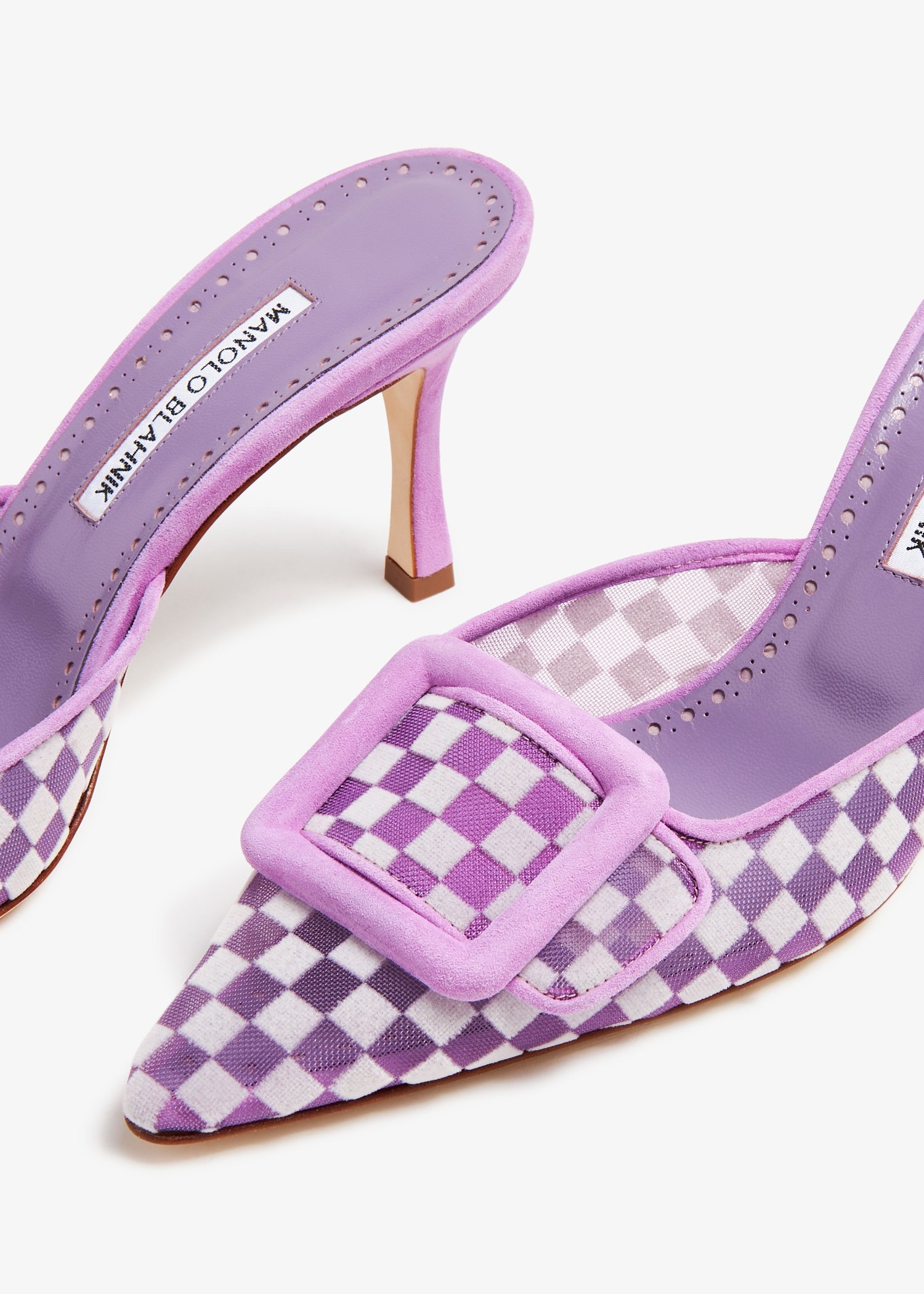 Manolo Blahnik Maysalebi mules for Women - Purple in UAE Manolo Blahnik Maysalebi mules for Women - Purple in UAE
