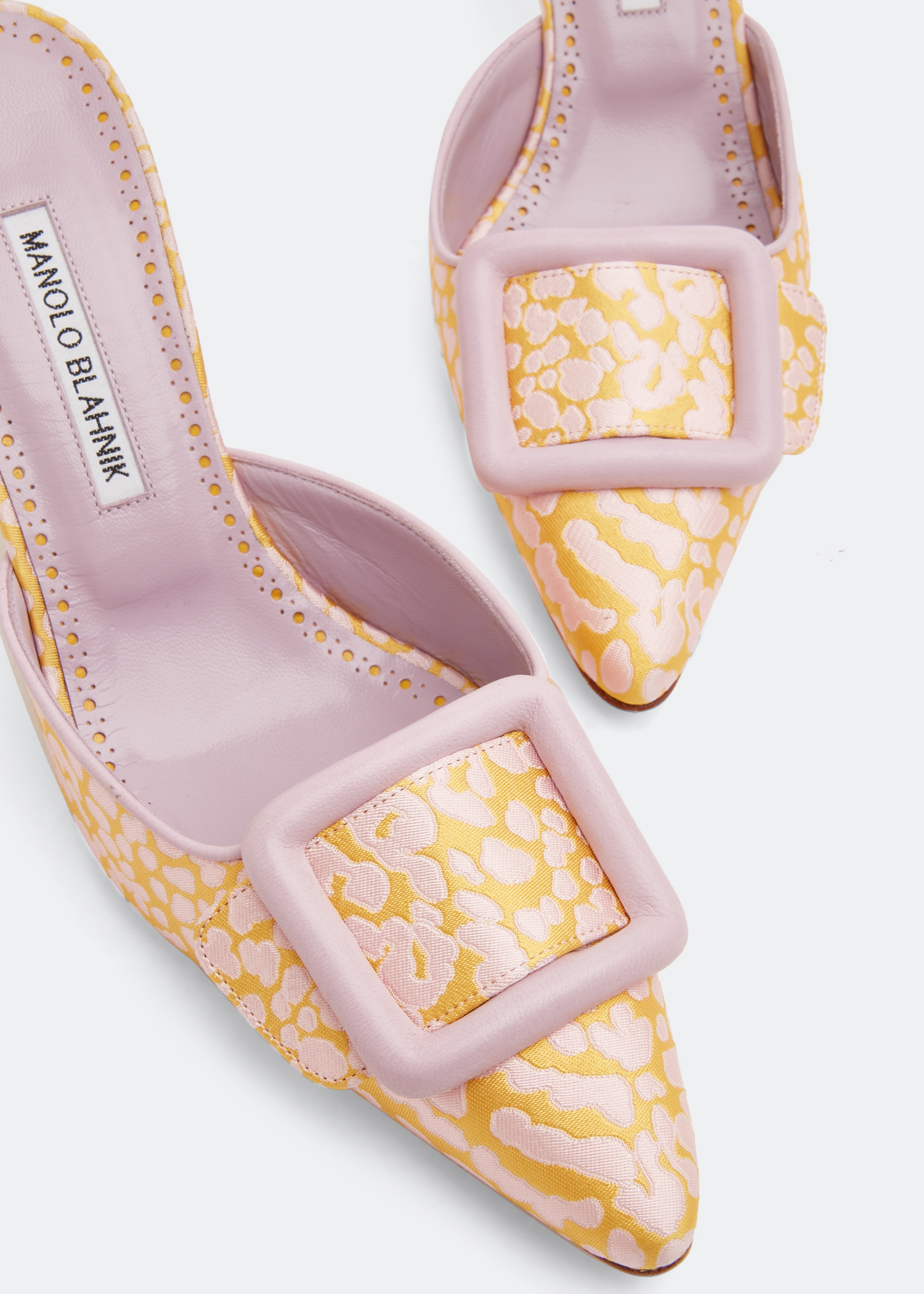 

Maysalebi jacquard mules, Yellow
