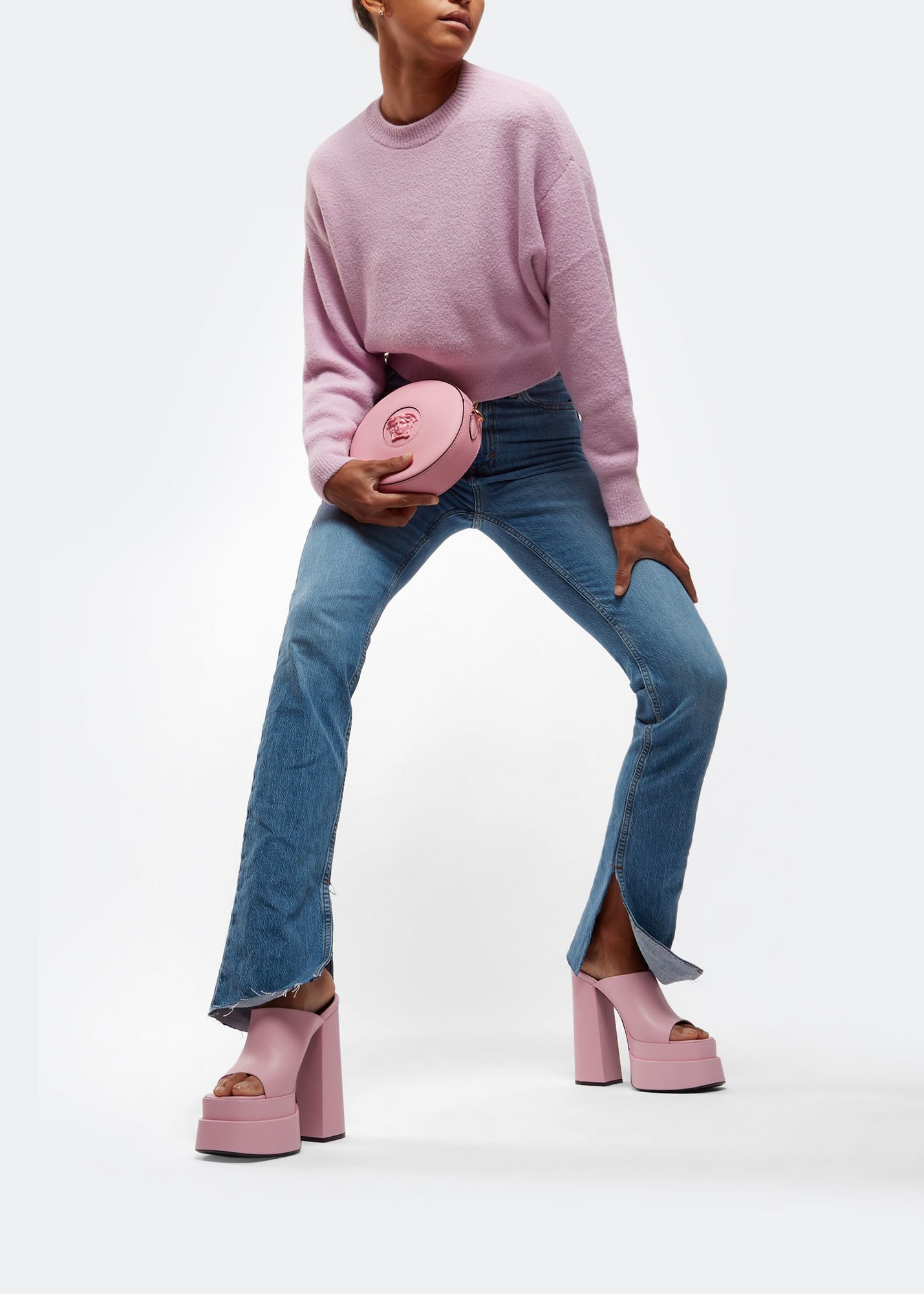 

Platform mules, Pink