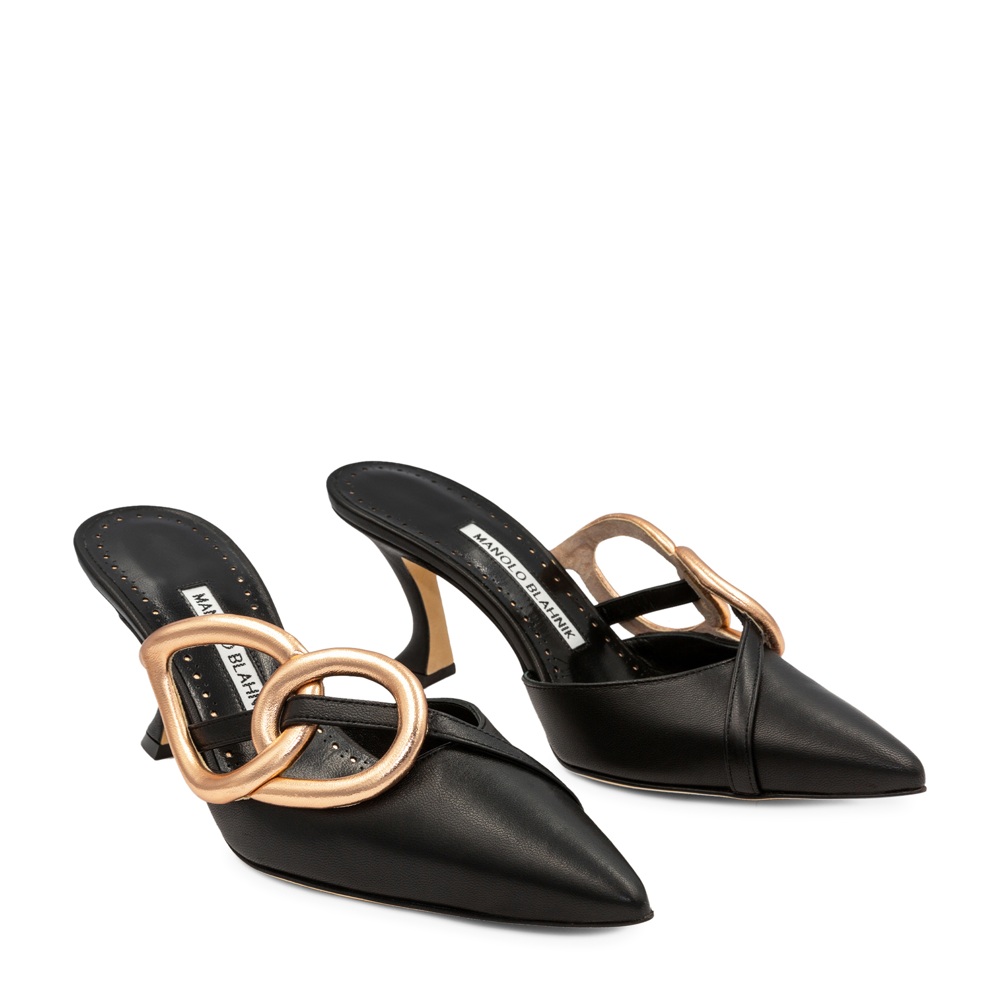 

Allora leather mules, Black