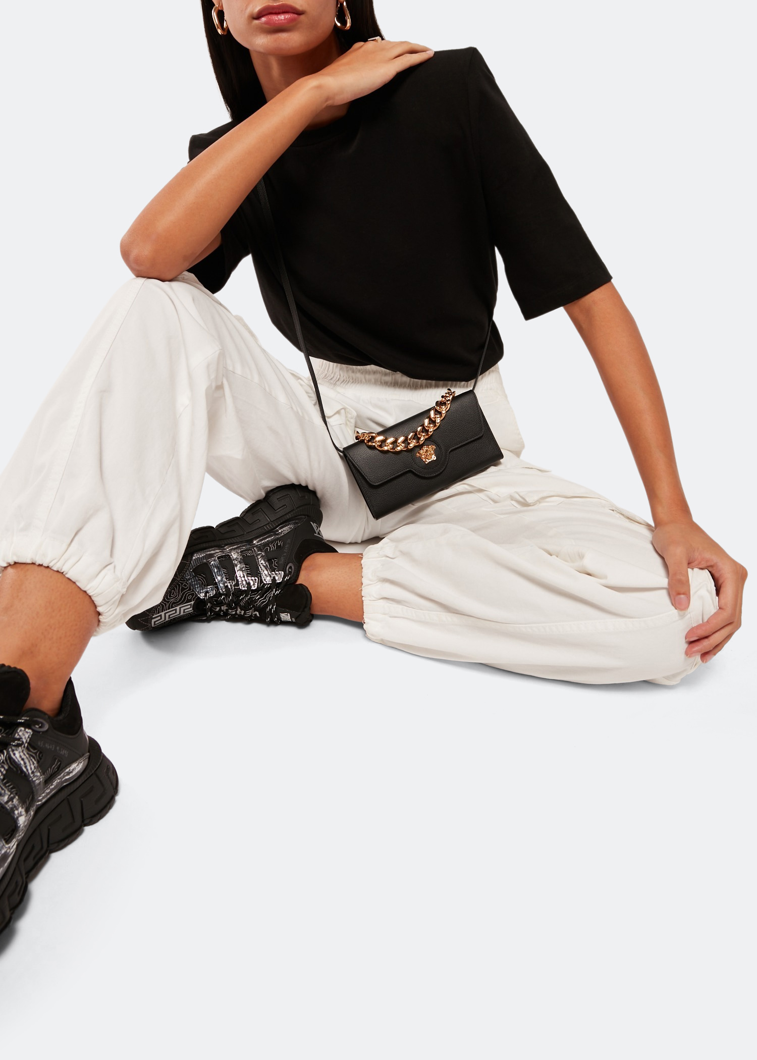 

Medusa chain wallet, Black