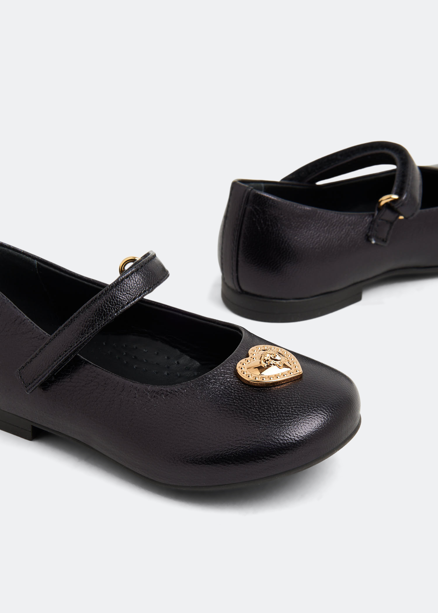 

Crystal Heart Medusa ballet flats, Black