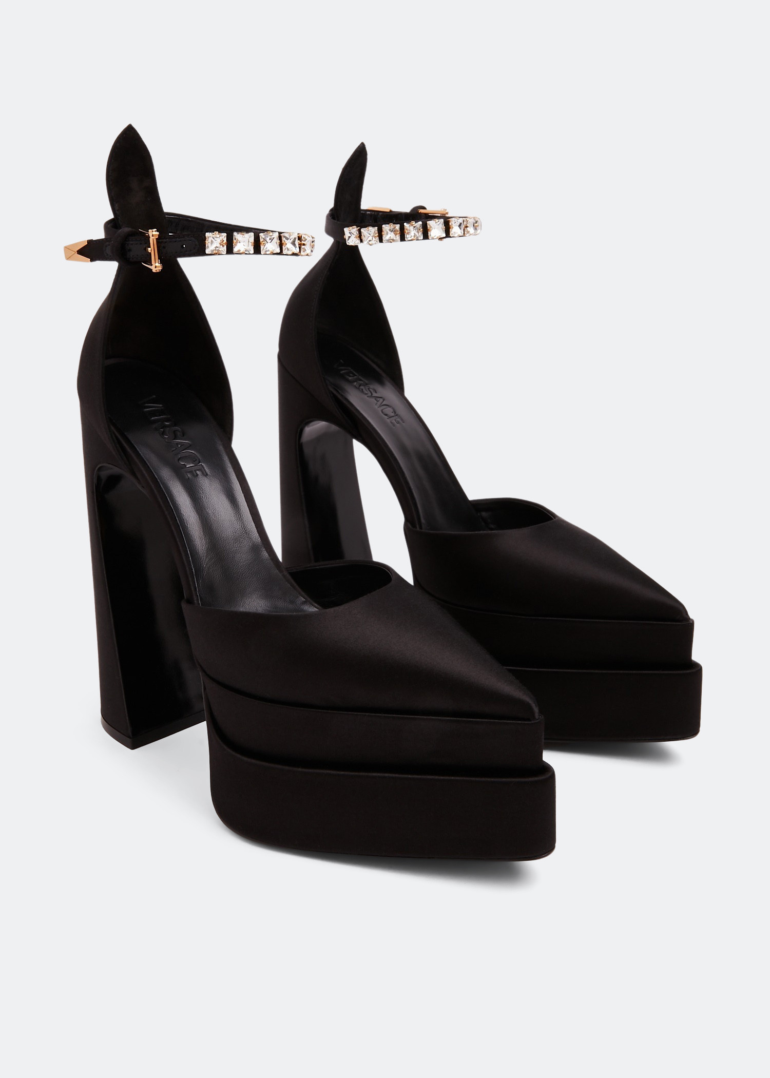 versace black heels 2021