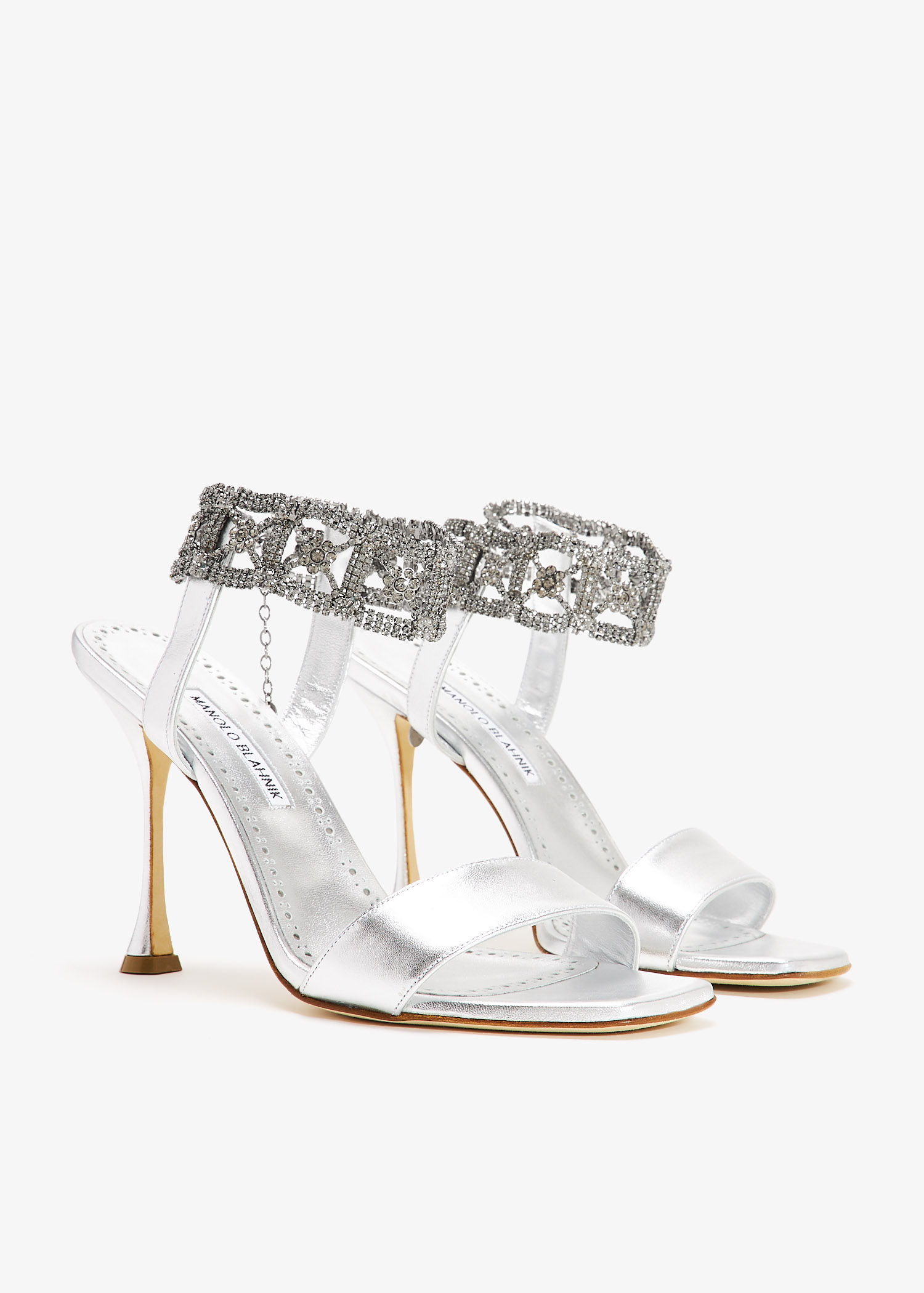 Manolo Blahnik Lierasan 105 sandals for Women - Silver in Manolo Blahnik Lierasan 105 sandals for Women - Silver in