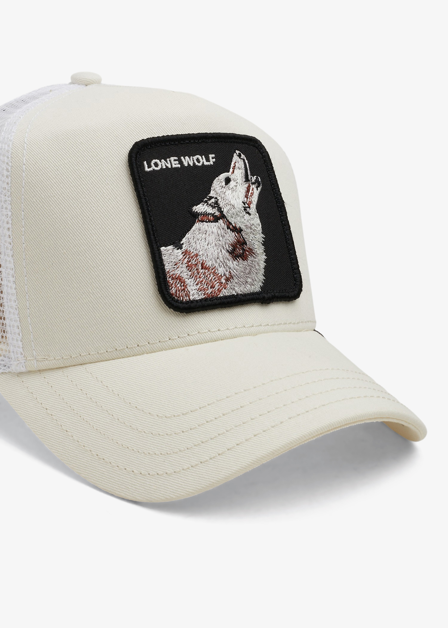 

Lone Wolf trucker cap, White