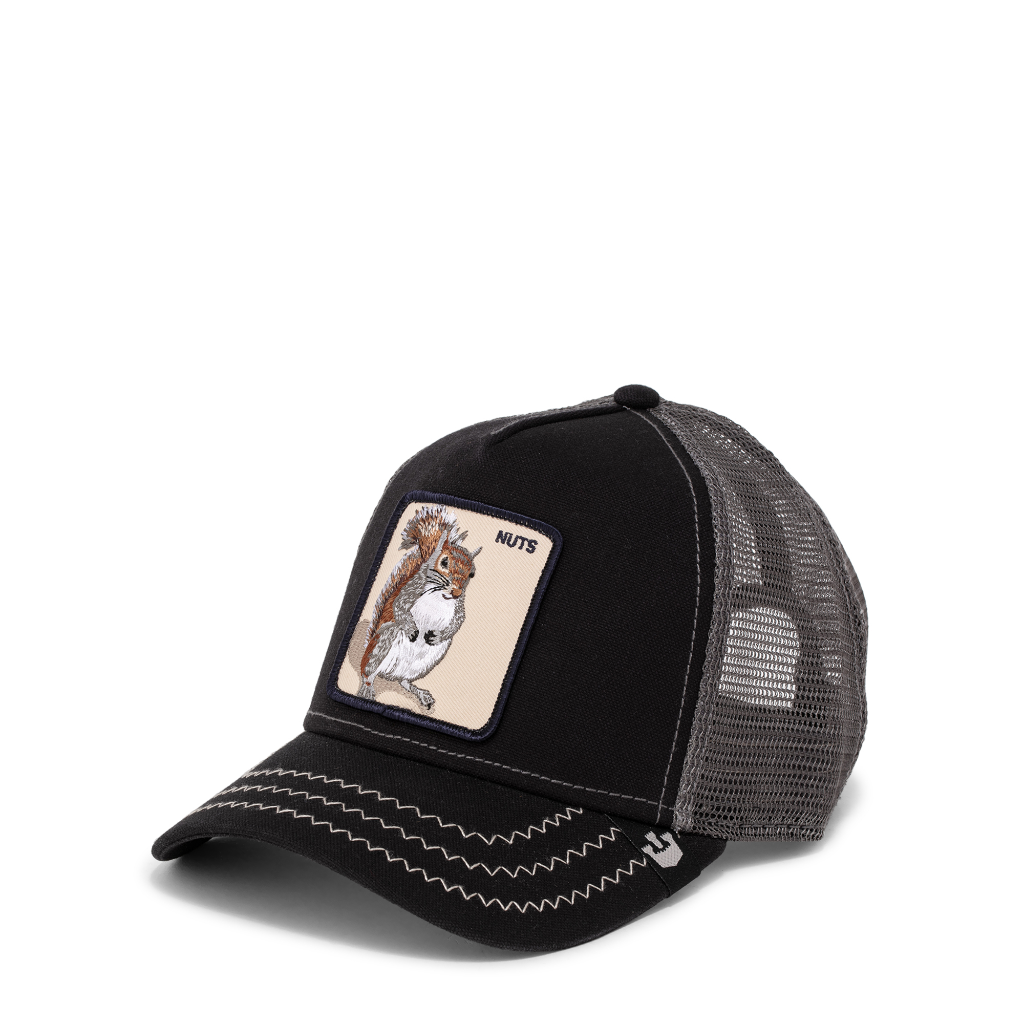 

Nuts trucker cap, Black