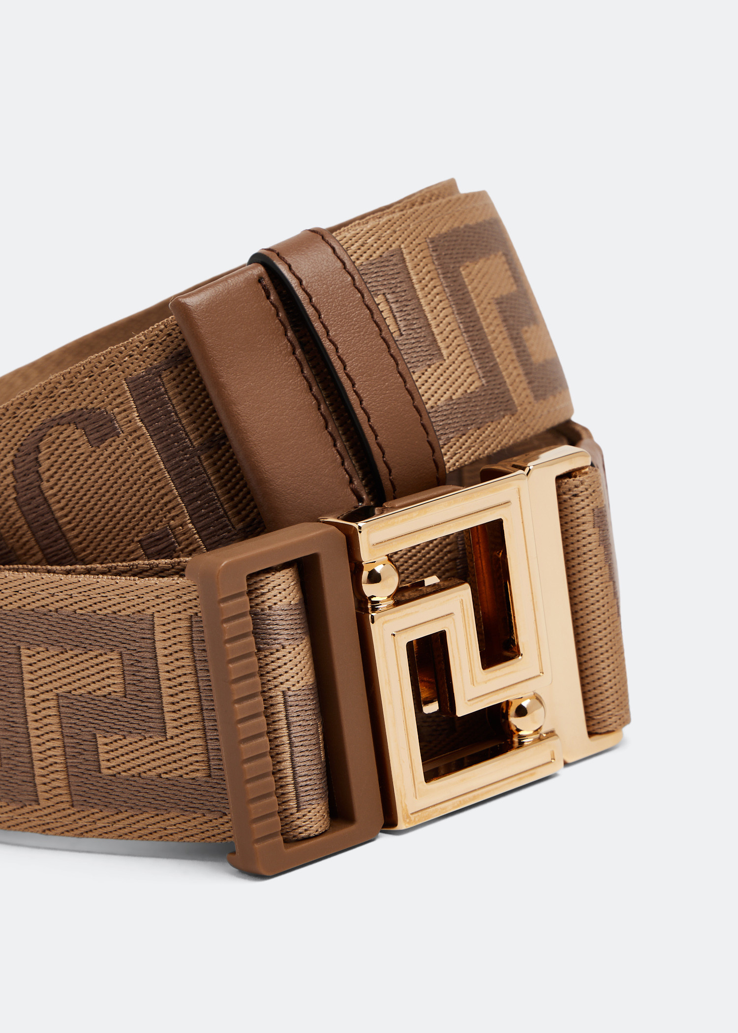 

Versace Allover reversible belt, Brown