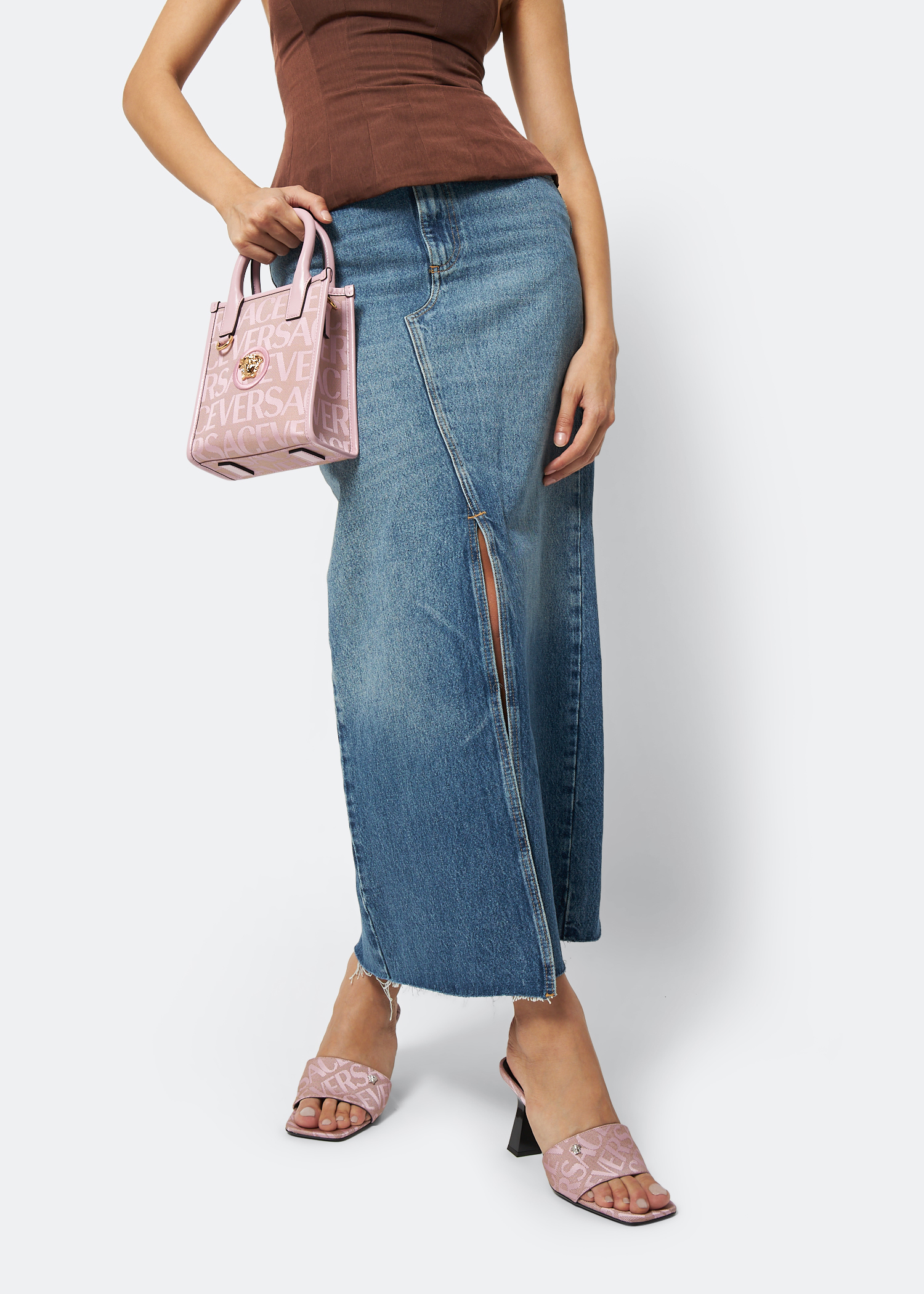 

Versace Allover mules, Pink