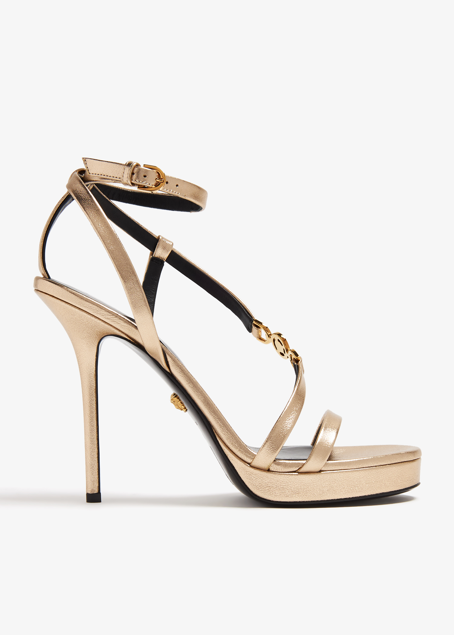 Versace 9s vintage discount logo mid heel sandals