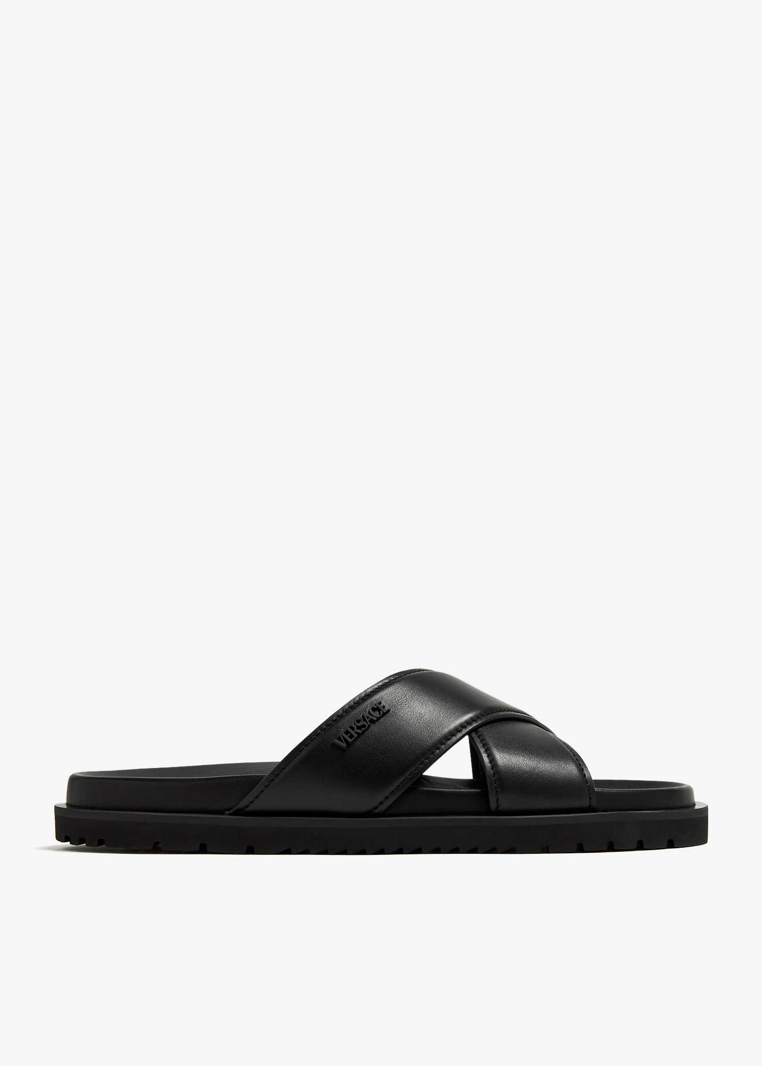 

Logo sandals, Black