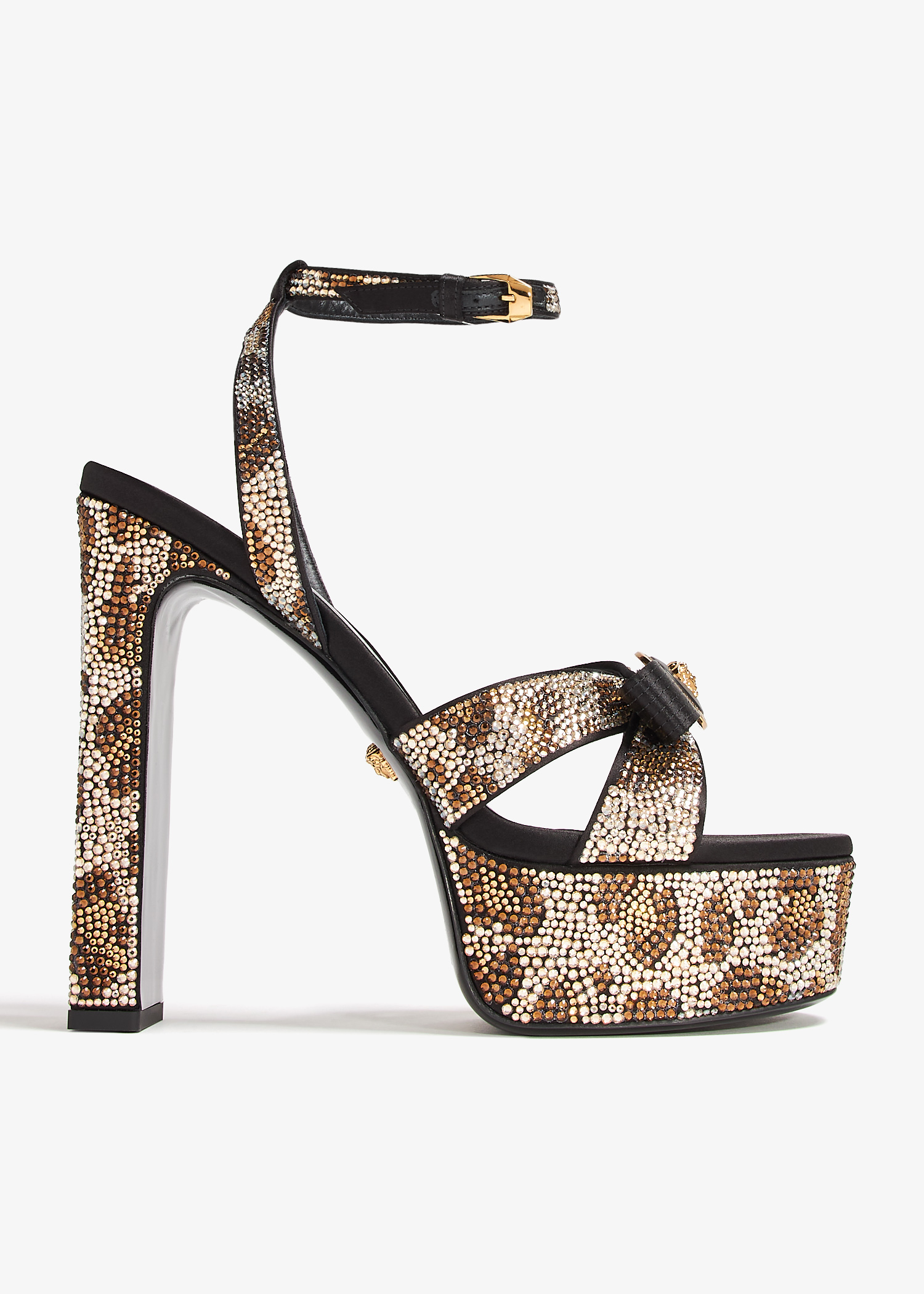

Gianni Ribbon leopard sandals, Animal printed