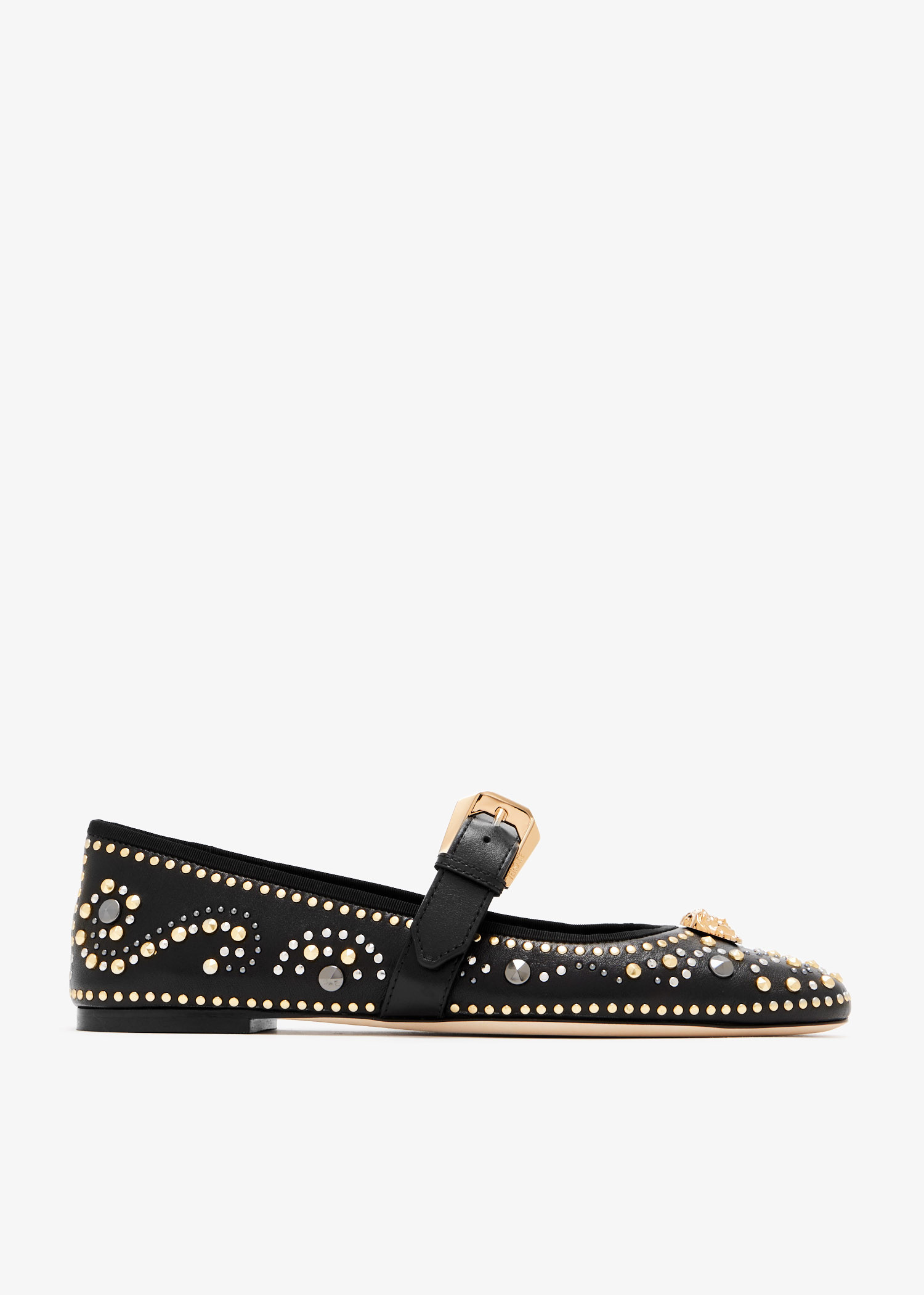 

La Medusa studded ballerinas, Black