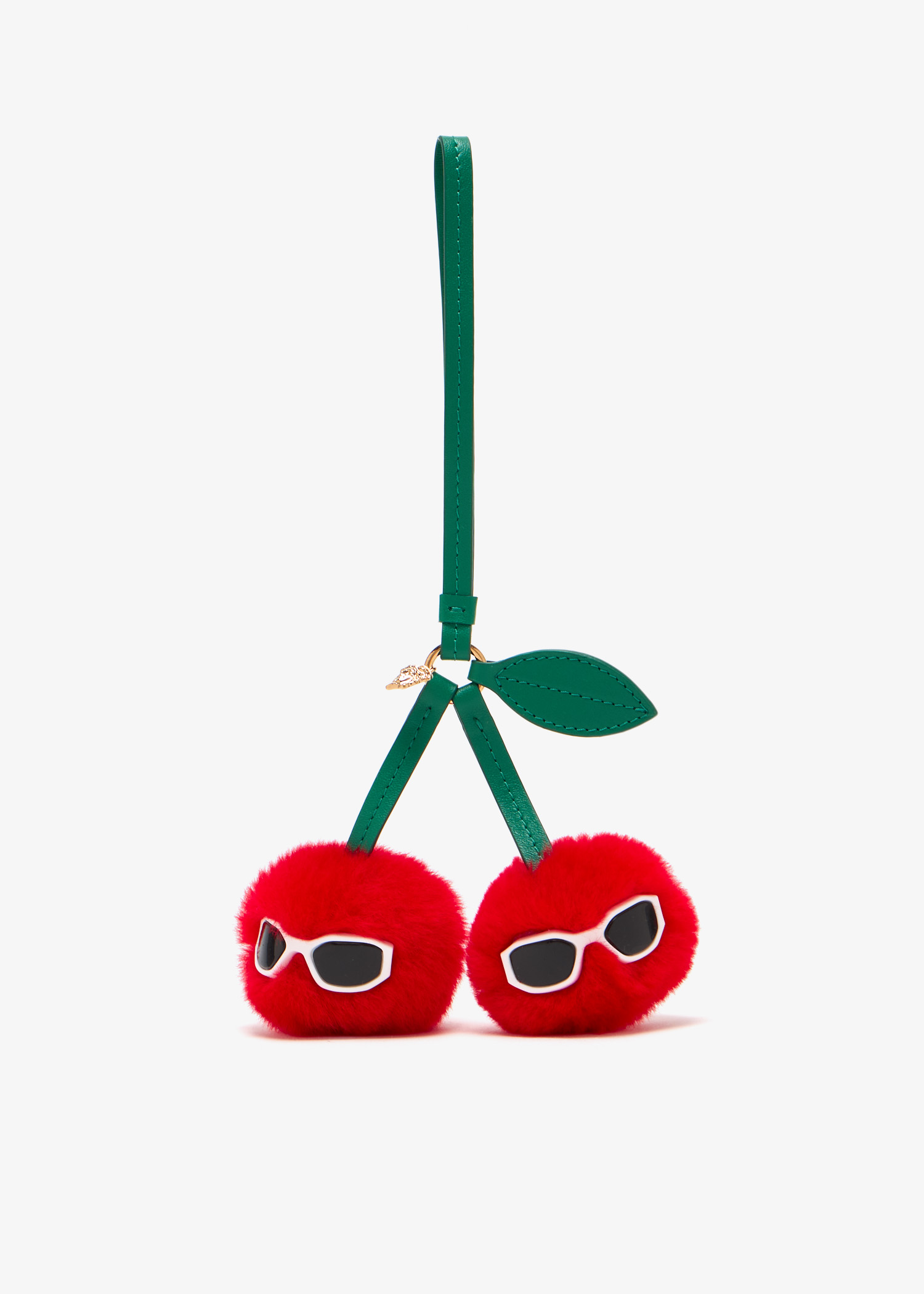

Cherry bag charm, Red
