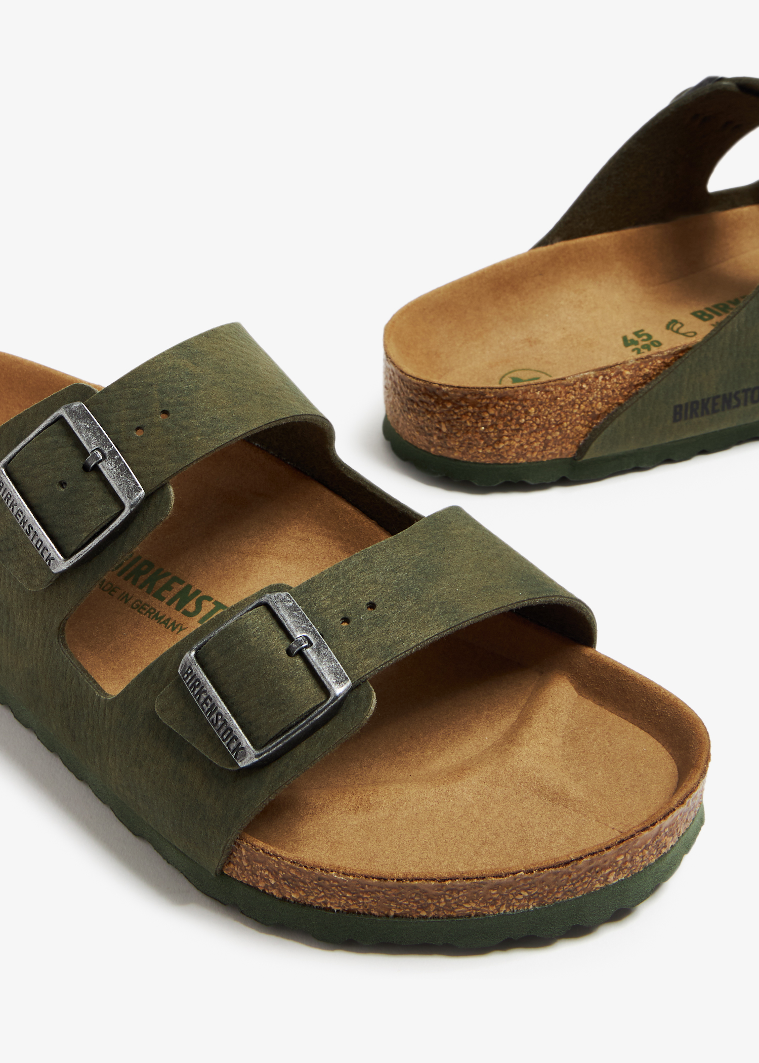 Birkenstock Arizona vegan sandals for Men Green in UAE Level Shoes