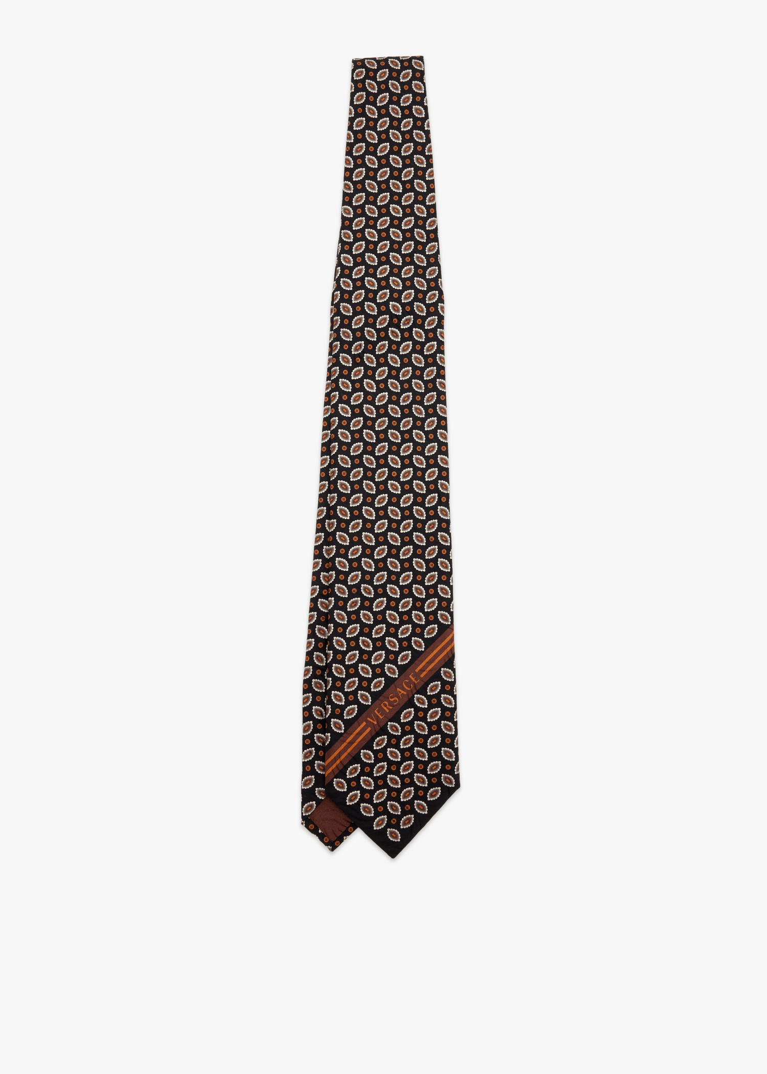 

Printed jacquard silk tie, Black