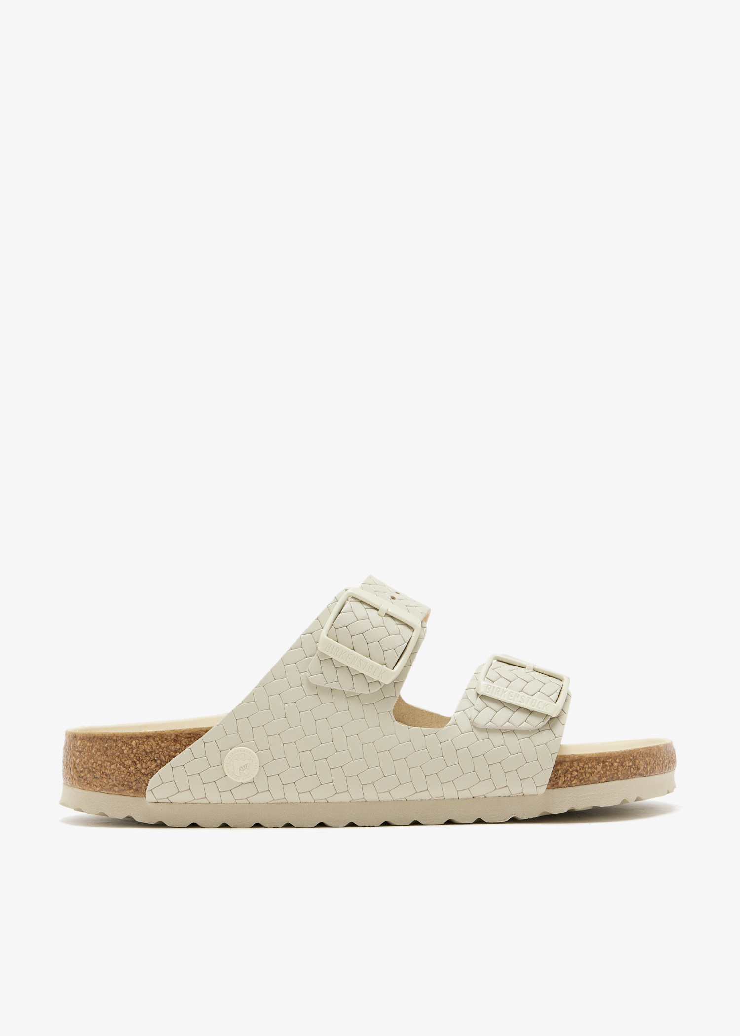 

Arizona Woven narrow-width sandals, White