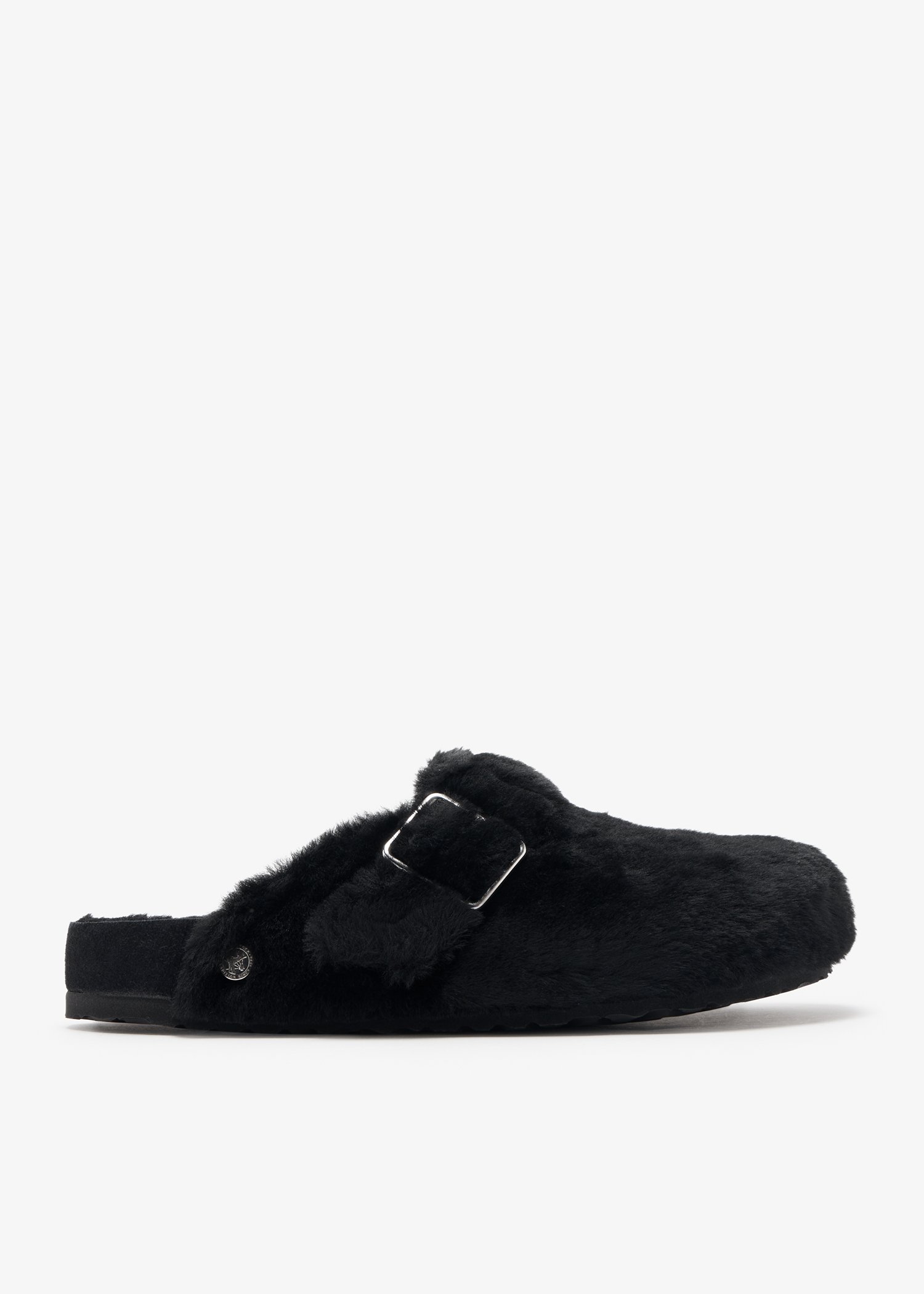 

Boston 1774 Shearling narrow-width clogs, Black